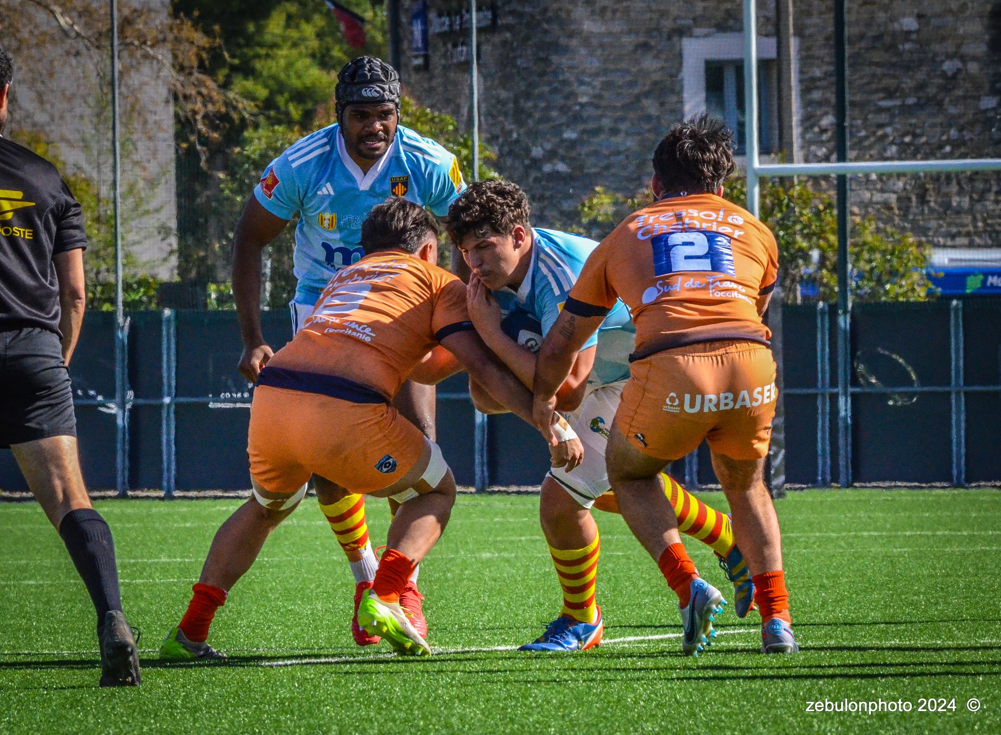  Montpellier Hérault Rugby - US Arlequins Perpignanais - Rugby - 2024 Espoirs - Montpellier (18) vs (7) Perpignan (#ESP24MHRUSAP03) Photo by: Photo Zebulon | Siuxy Sports 2024-03-16
