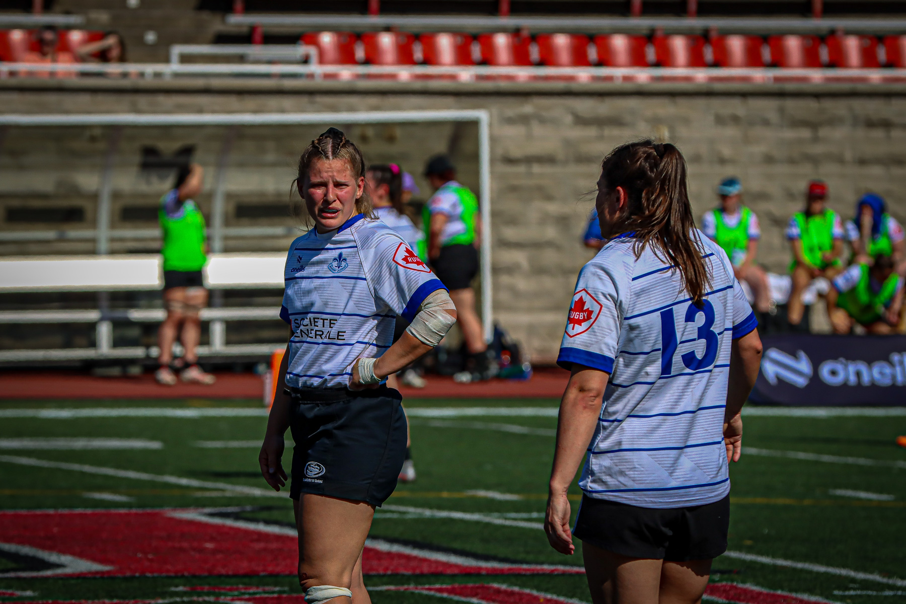  Équipe féminine - Rugby Québec - Ontario Blues (w) - Rugby - QORC-CROQ 2024 - FINALS - QUÉBEC EST (37) VS (13) ONTARIO EST - 1ST POSITION - Reel Mayarts (#QORC24QCEONE16) Photo by: Photo Mayarts | Siuxy Sports 2024-06-01