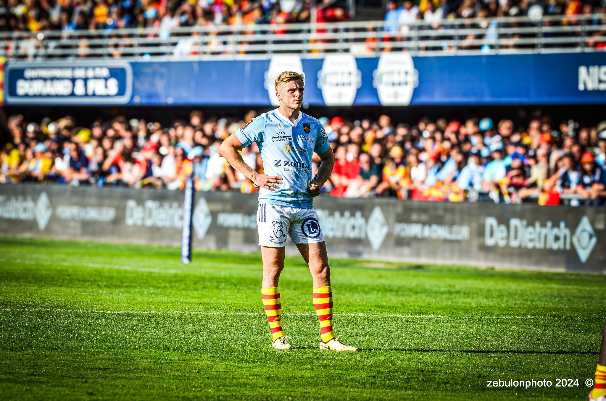  US Arlequins Perpignanais - Castres Olympique - Rugby - FFR 2024 - Top14 - USAP (43) vs (12) Castres  (#FFR24TOPPERCAS03) Photo by: Photo Zebulon | Siuxy Sports 2024-03-30