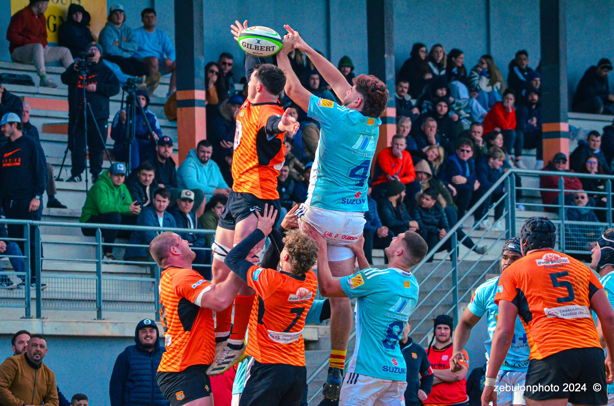  Racing Club Narbonnais - US Arlequins Perpignanais - Rugby - Espoirs - Narbonne vs USAP (#ESP24RCNUSAP02) Photo by: Photo Zebulon | Siuxy Sports 2024-02-17