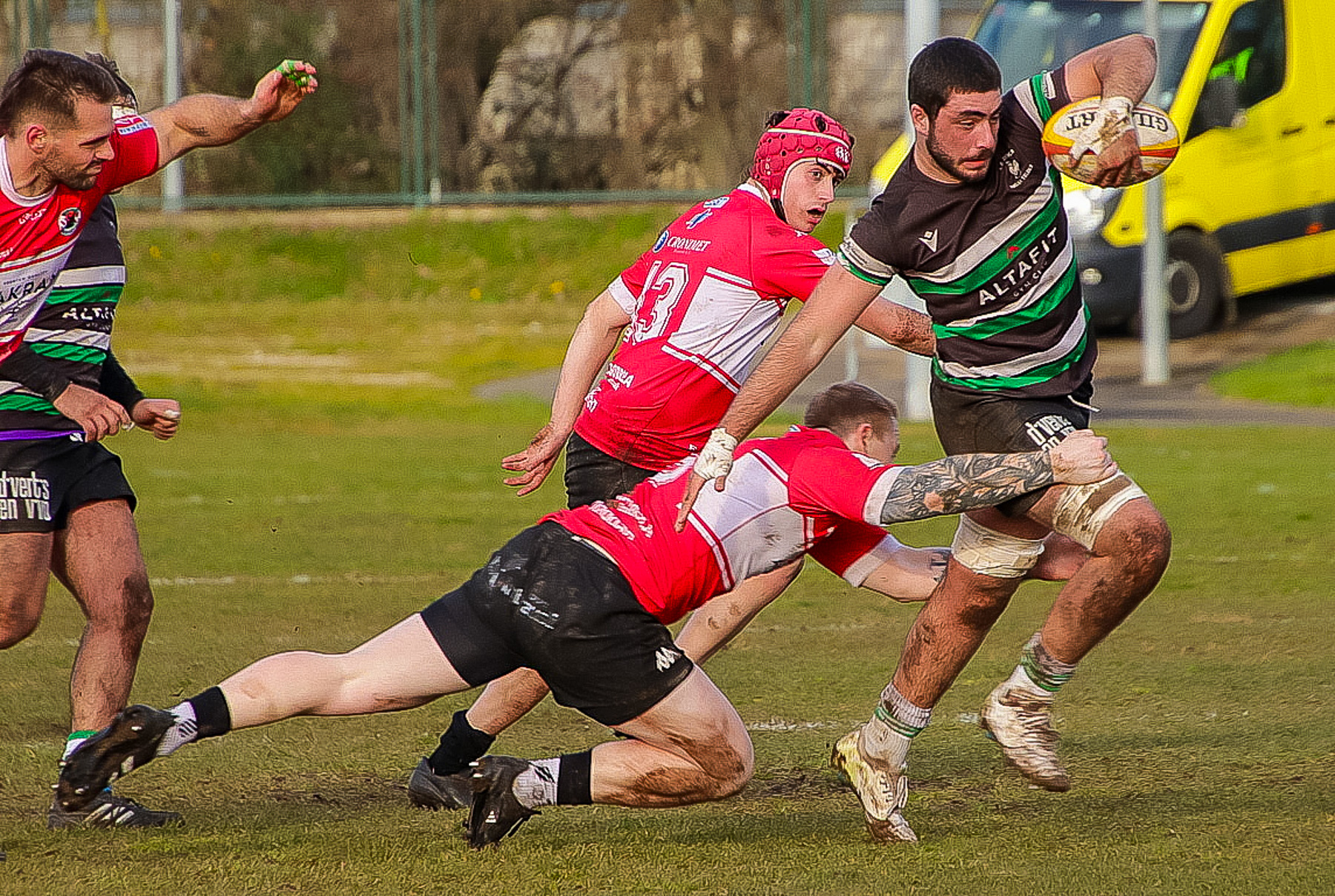 Aritz INTXAUSTI EREÑO - Cosme PLAZA MORENO - Keegan WEINTRAUD -  La Única Rugby Taldea - Gernika Rugby Taldea - Rugby - FER 2024 - DHB - La Unica RT (10) vs (31) Gernika RT (#FER24DHBUNIGER03) Photo by:  | Siuxy Sports 2024-03-09