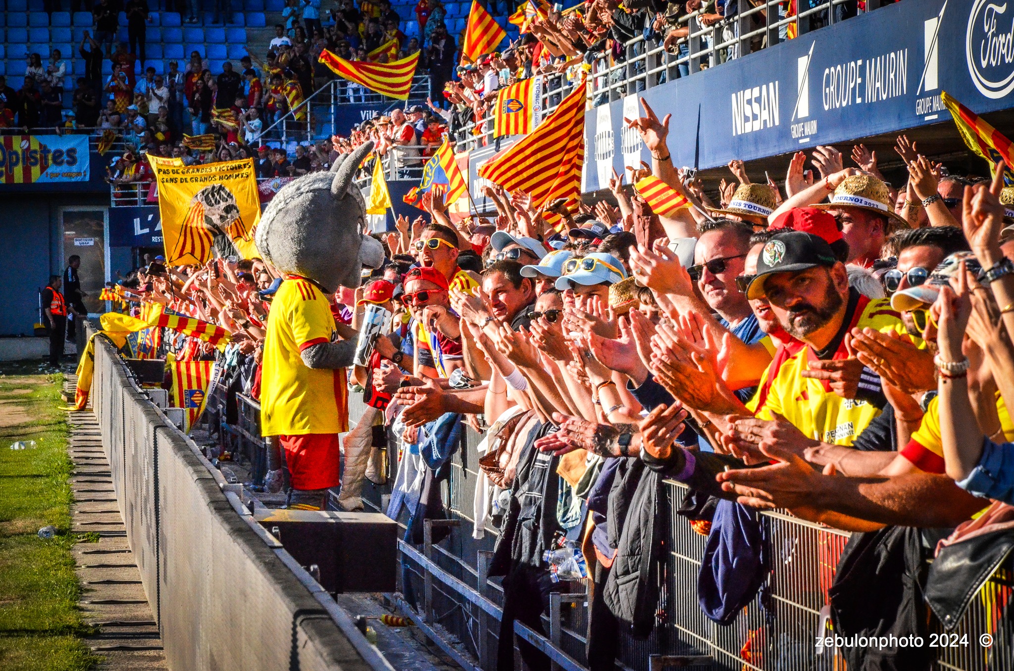  US Arlequins Perpignanais - Lyon Olympique Universitaire - Rugby - FFR 2024 - TOP14 - USAP (51) VS (20) LOU (#FFR24T14USALOU04) Photo by: Photo Zebulon | Siuxy Sports 2024-04-20