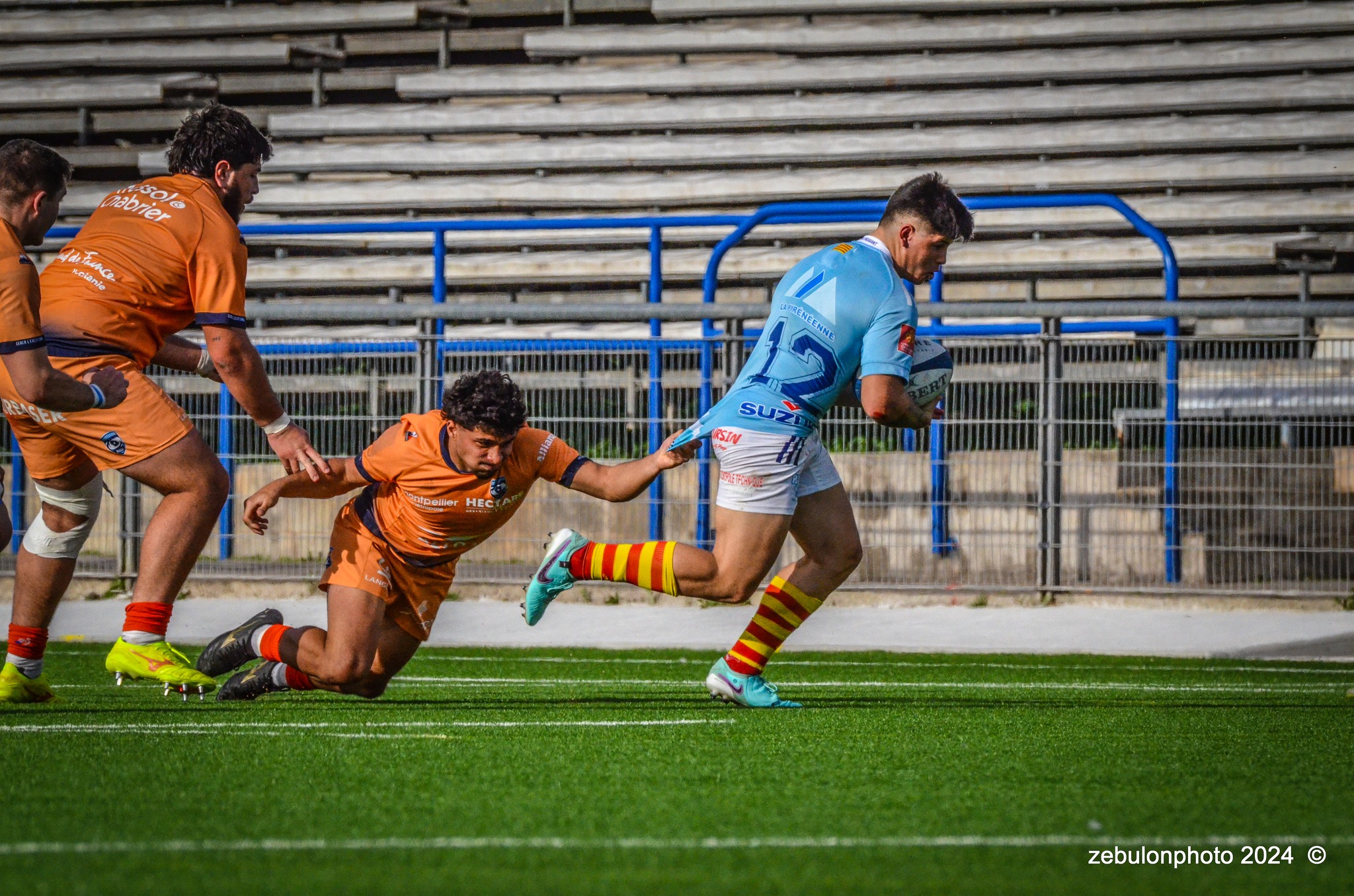 Montpellier Hérault Rugby - US Arlequins Perpignanais - Rugby - 2024 Espoirs - Montpellier (18) vs (7) Perpignan (#ESP24MHRUSAP03) Photo by: Photo Zebulon | Siuxy Sports 2024-03-16