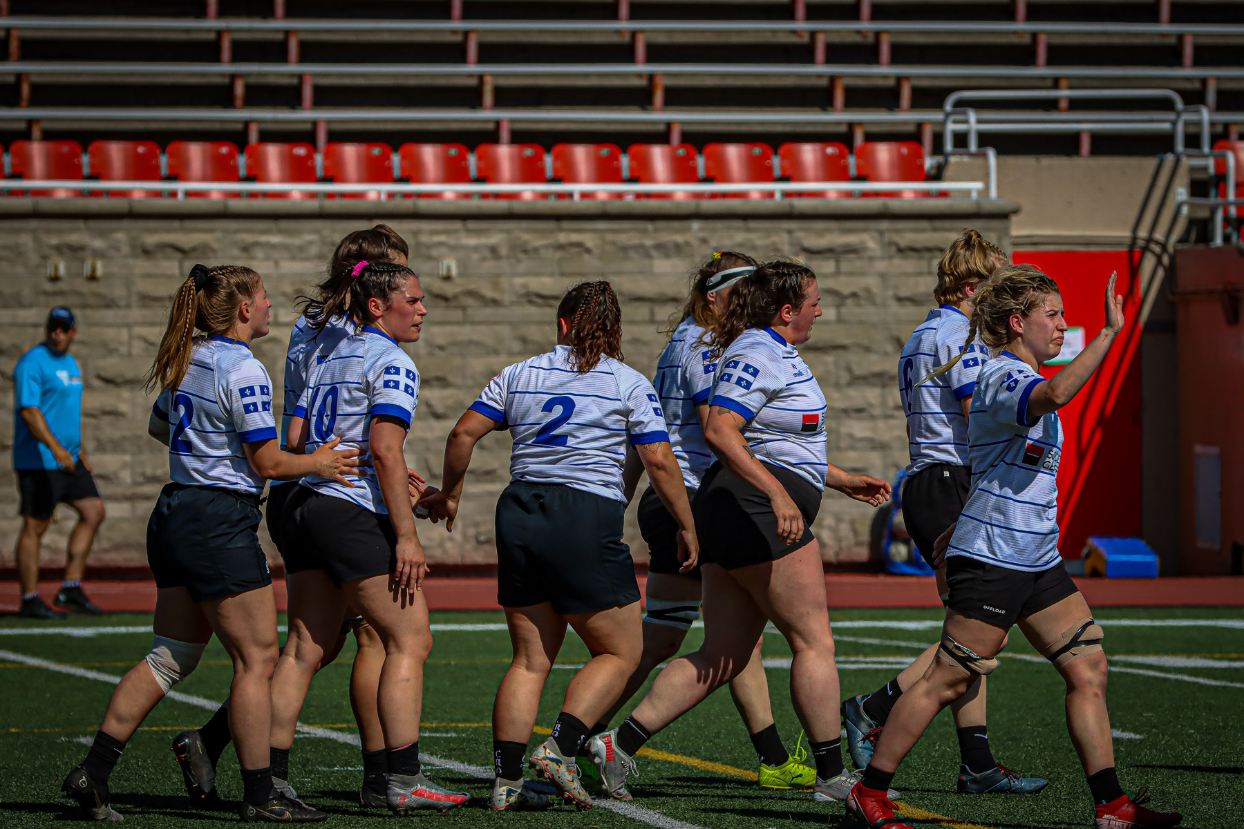  Équipe féminine - Rugby Québec - Ontario Blues (w) - Rugby - QORC-CROQ 2024 - FINALS - QUÉBEC EST (37) VS (13) ONTARIO EST - 1ST POSITION - Reel Mayarts (#QORC24QCEONE16) Photo by: Photo Mayarts | Siuxy Sports 2024-06-01