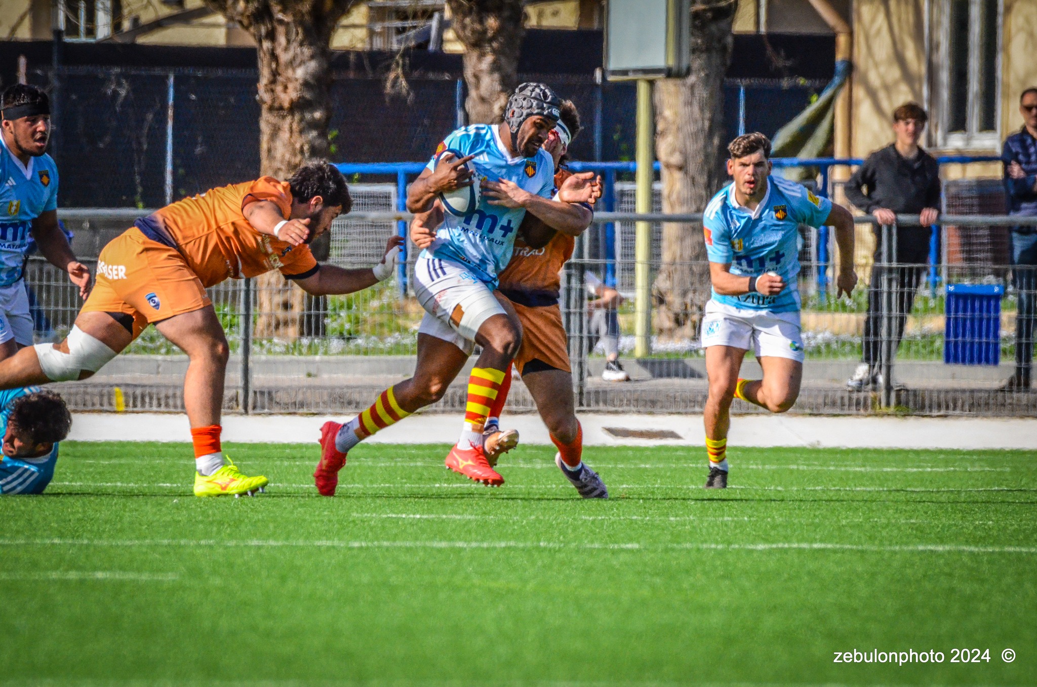  Montpellier Hérault Rugby - US Arlequins Perpignanais - Rugby - 2024 Espoirs - Montpellier (18) vs (7) Perpignan (#ESP24MHRUSAP03) Photo by: Photo Zebulon | Siuxy Sports 2024-03-16