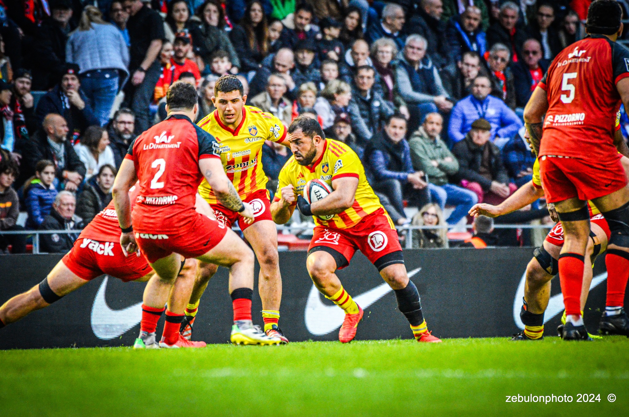  RC Toulonnais - US Arlequins Perpignanais - Rugby - TOP 14 - Toulon (44) vs (22) Perpignan (#TOP1424RCTUSAP03) Photo by: Photo Zebulon | Siuxy Sports 2024-03-02