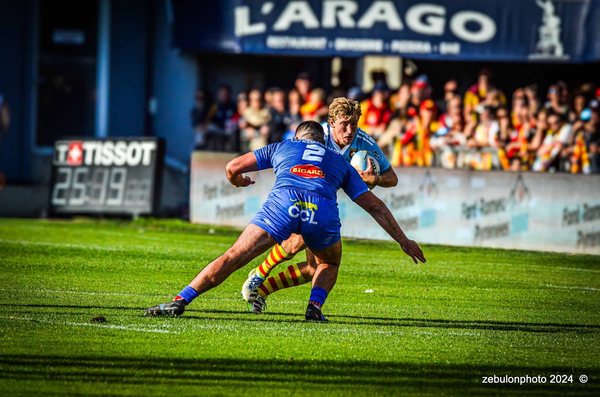  US Arlequins Perpignanais - Castres Olympique - Rugby - FFR 2024 - Top14 - USAP (43) vs (12) Castres  (#FFR24TOPPERCAS03) Photo by: Photo Zebulon | Siuxy Sports 2024-03-30