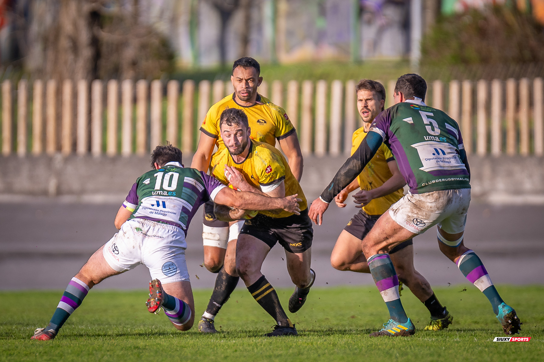 Jon Ander CALVO DE LA QUINTANA - Juan Cruz RODRIGUEZ HERRERA -  Getxo Artea Rugby Taldea - Club Rugby Málaga - Rugby - FER 2024 - DHB - Getxo RT (52) vs (10) CR Malaga (#FER24DGBGETMAL02) Photo by: Fredy Monfoto | Siuxy Sports 2024-02-10