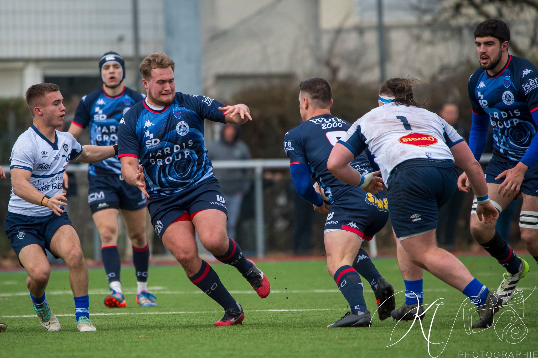 Samuel BIELLE BIARREY - Loris DI CONCILIO -  FC Grenoble Rugby - Castres Olympique - Rugby - 2024 Espoirs - FC Grenoble (53) vs (32) Castres Olympique (#ESP24FCGCAS02) Photo by: Karine Valentin | Siuxy Sports 2024-02-17