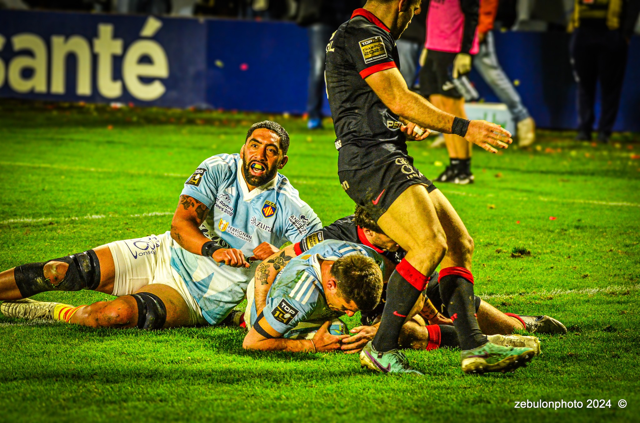  US Arlequins Perpignanais - RC Toulonnais - Rugby - TOP 14 - Perpignan (27) vs (17) RC Toulonnais (#TOP1424USAPRCT03) Photo by: Photo Zebulon | Siuxy Sports 2024-03-09