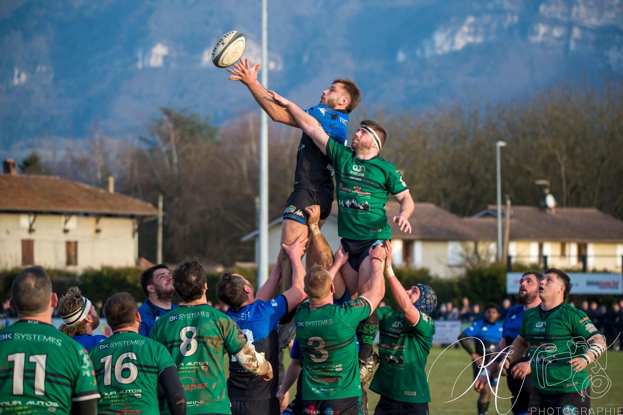  US Vinay - Rugby Club des Vallons de la Tour - Rugby - FED2 2024 - US Vinay (34) vs (25) RC des Vallons de la Tour (#FED224USVVDT01) Photo by: Karine Valentin | Siuxy Sports 2024-01-28