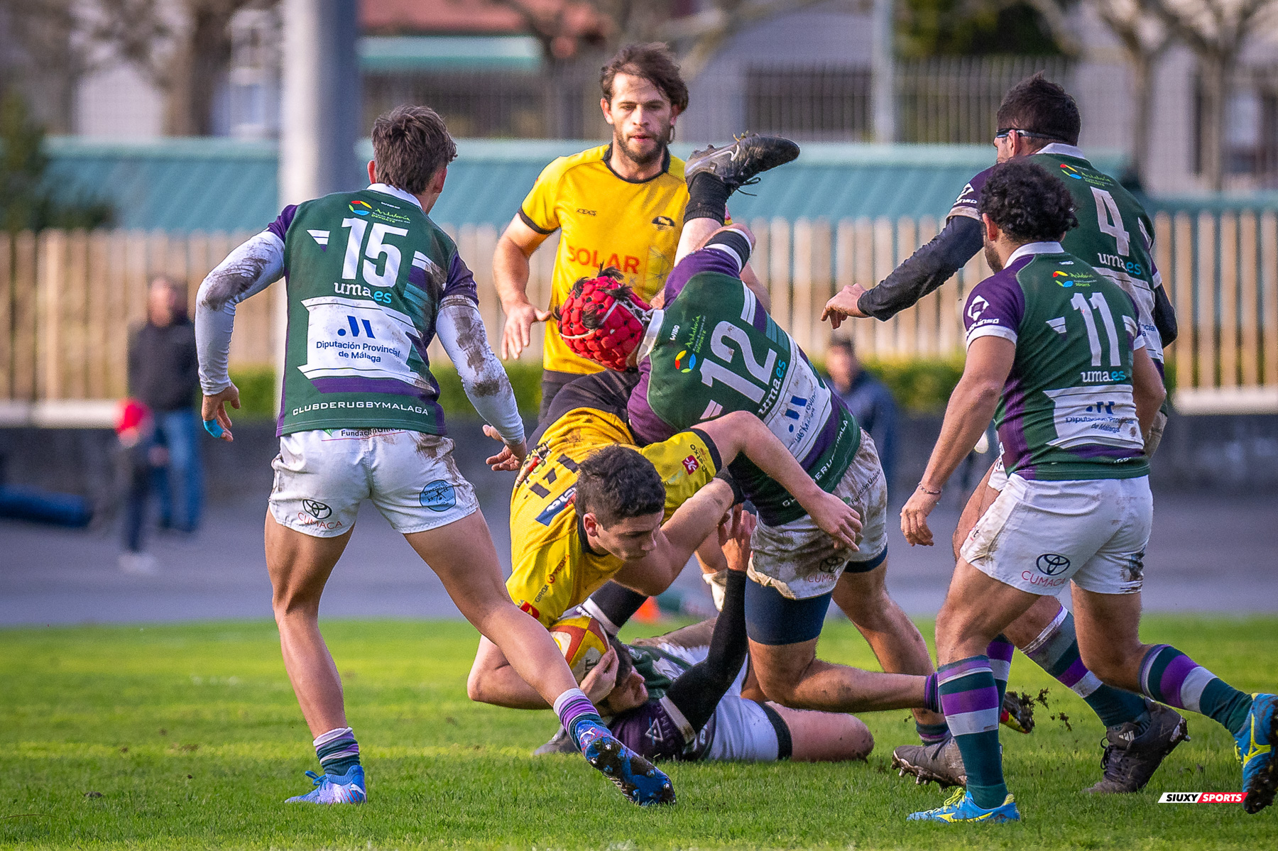Peio ARRATE ZELAIA - Noah COOPER -  Getxo Artea Rugby Taldea - Club Rugby Málaga - Rugby - FER 2024 - DHB - Getxo RT (52) vs (10) CR Malaga (#FER24DGBGETMAL02) Photo by: Fredy Monfoto | Siuxy Sports 2024-02-10