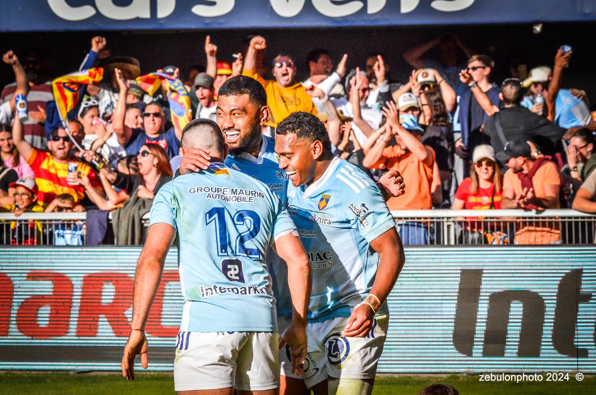  US Arlequins Perpignanais - Lyon Olympique Universitaire - Rugby - FFR 2024 - TOP14 - USAP (51) VS (20) LOU (#FFR24T14USALOU04) Photo by: Photo Zebulon | Siuxy Sports 2024-04-20