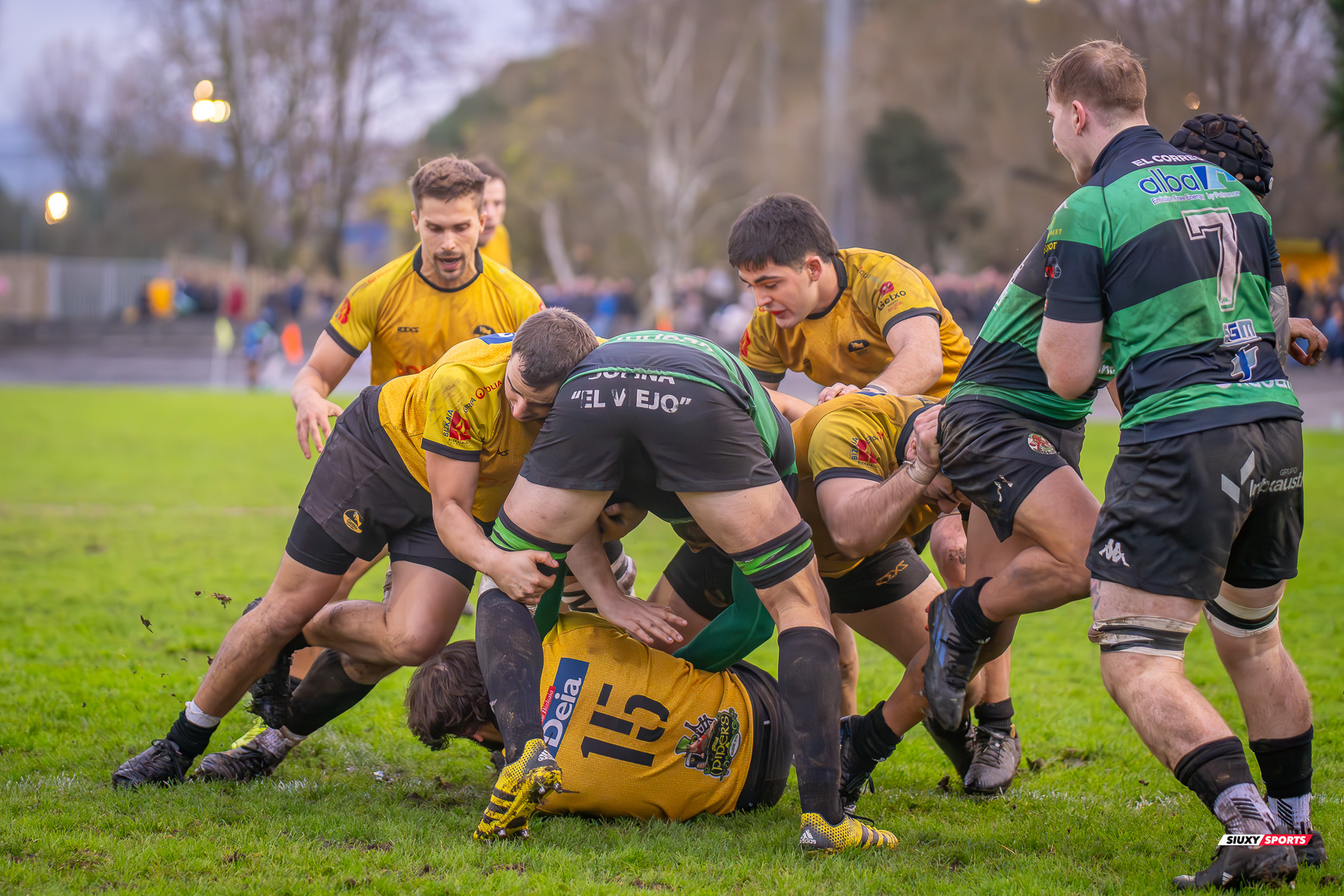 Unai LARRINAGA ZORROZUA - Juan Cruz RODRIGUEZ HERRERA -  Getxo Artea Rugby Taldea - Gernika Rugby Taldea - Rugby - FER 2023 - DHB - Getxo Artea RT (24) vs (20) Universitario Bilbao Rugby (#FER23DHBGETGER11) Photo by: Fredy Monfoto | Siuxy Sports 2023-11-25