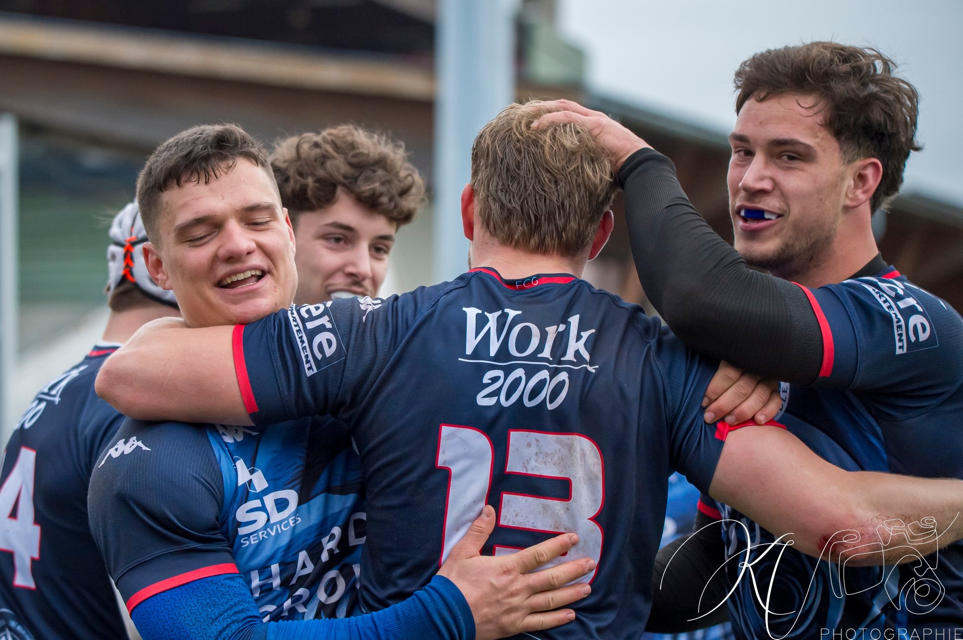 Quentin DUBOIS - Loris PRIN - Melvin RATES -  FC Grenoble Rugby - Castres Olympique - Rugby - 2024 Espoirs - FC Grenoble (53) vs (32) Castres Olympique (#ESP24FCGCAS02) Photo by: Karine Valentin | Siuxy Sports 2024-02-17