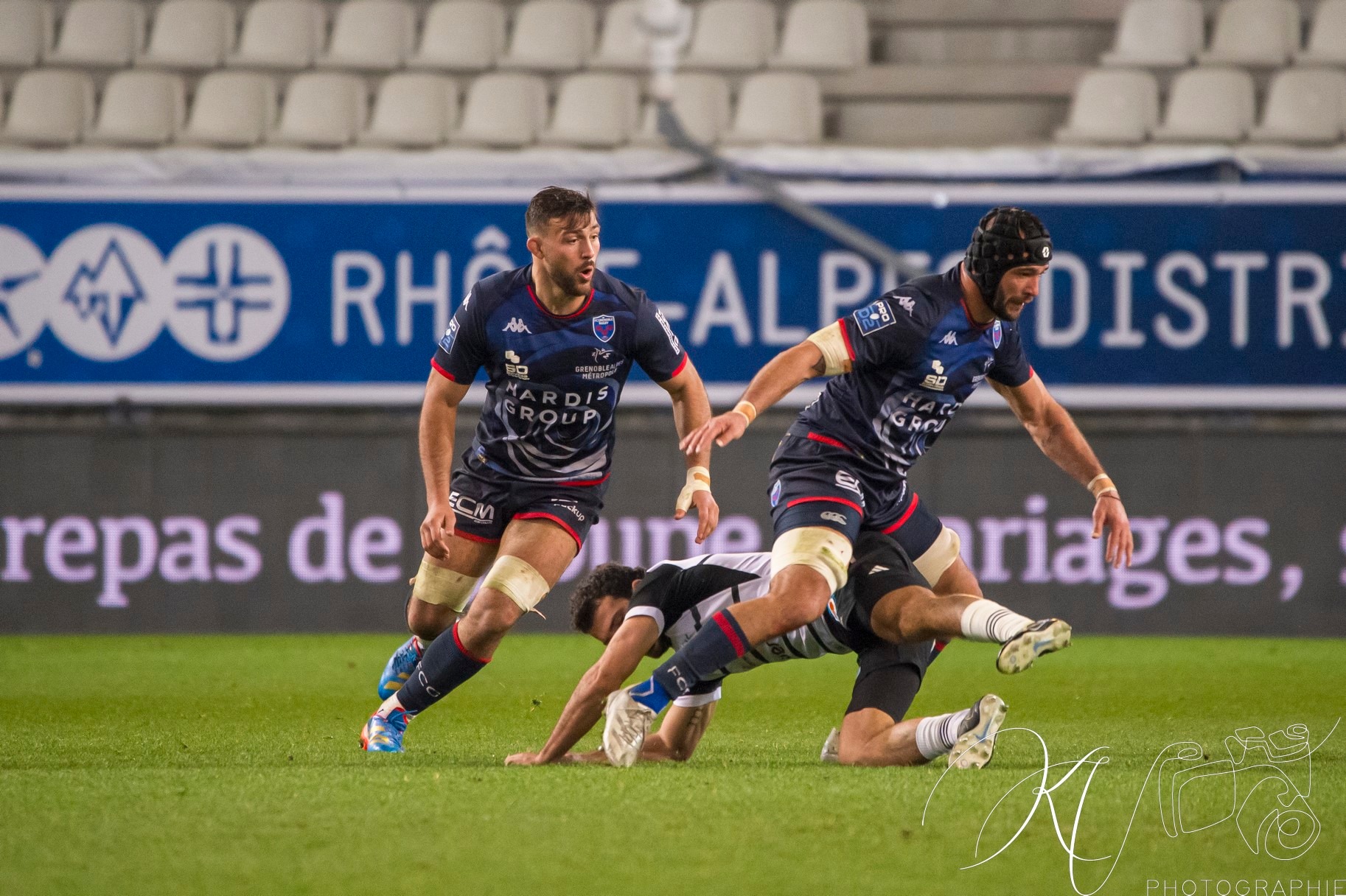 Steeve BLANC-MAPPAZ - Thibaut MARTEL -  FC Grenoble Rugby - CA Brive - Rugby - Pro D2 - FC Grenoble (40) vs (29) CA Brive (#PD224FCGBRI02) Photo by: Karine Valentin | Siuxy Sports 2024-02-15