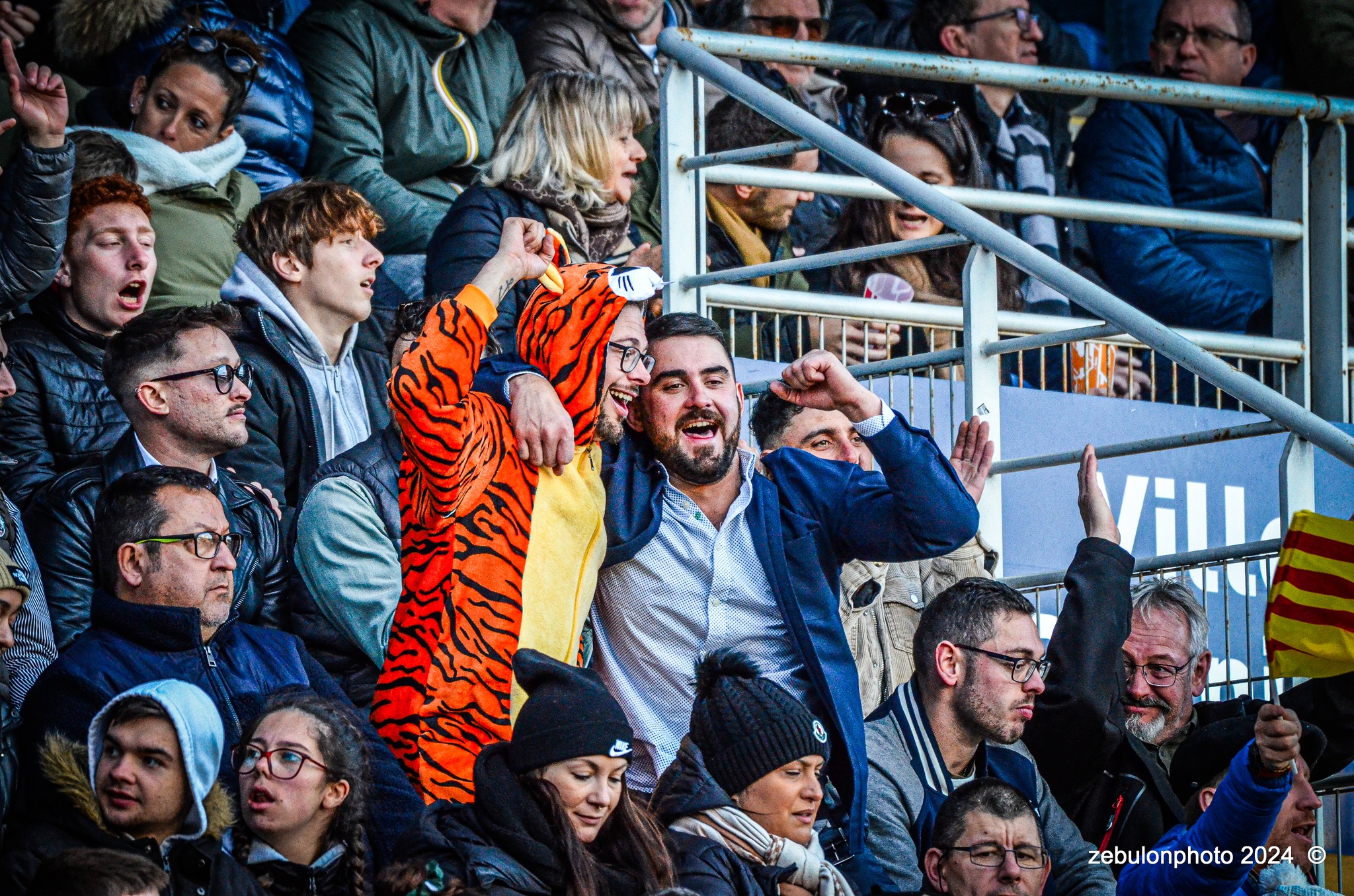  US Arlequins Perpignanais - Stade Rochelais - Rugby - TOP 14 - Perpignan (27) vs (15) La Rochelle (#TOP12USAPSR02) Photo by: Photo Zebulon | Siuxy Sports 2024-02-24