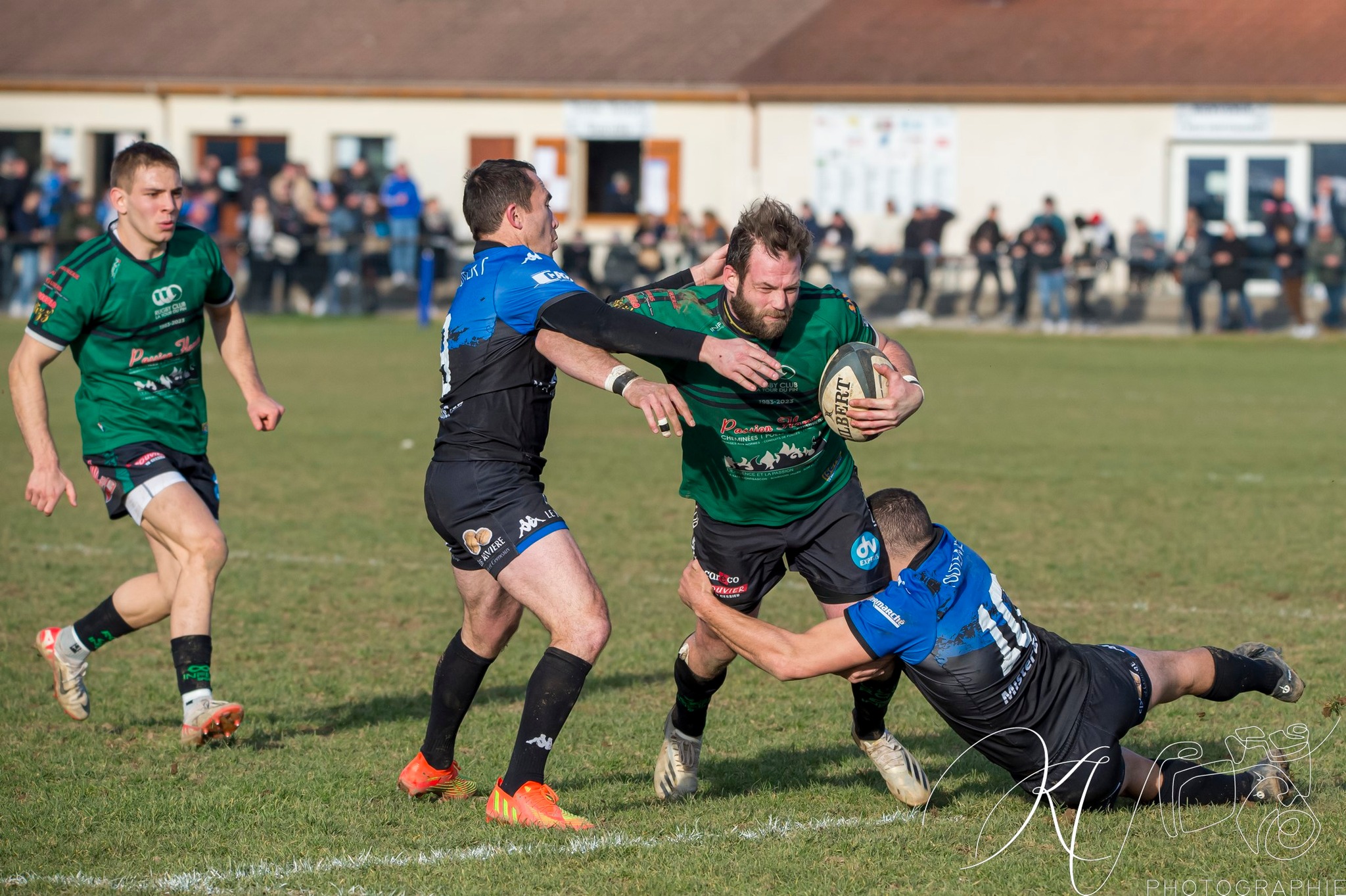  US Vinay - Rugby Club des Vallons de la Tour - Rugby - FED2 2024 - US Vinay (34) vs (25) RC des Vallons de la Tour (#FED224USVVDT01) Photo by: Karine Valentin | Siuxy Sports 2024-01-28