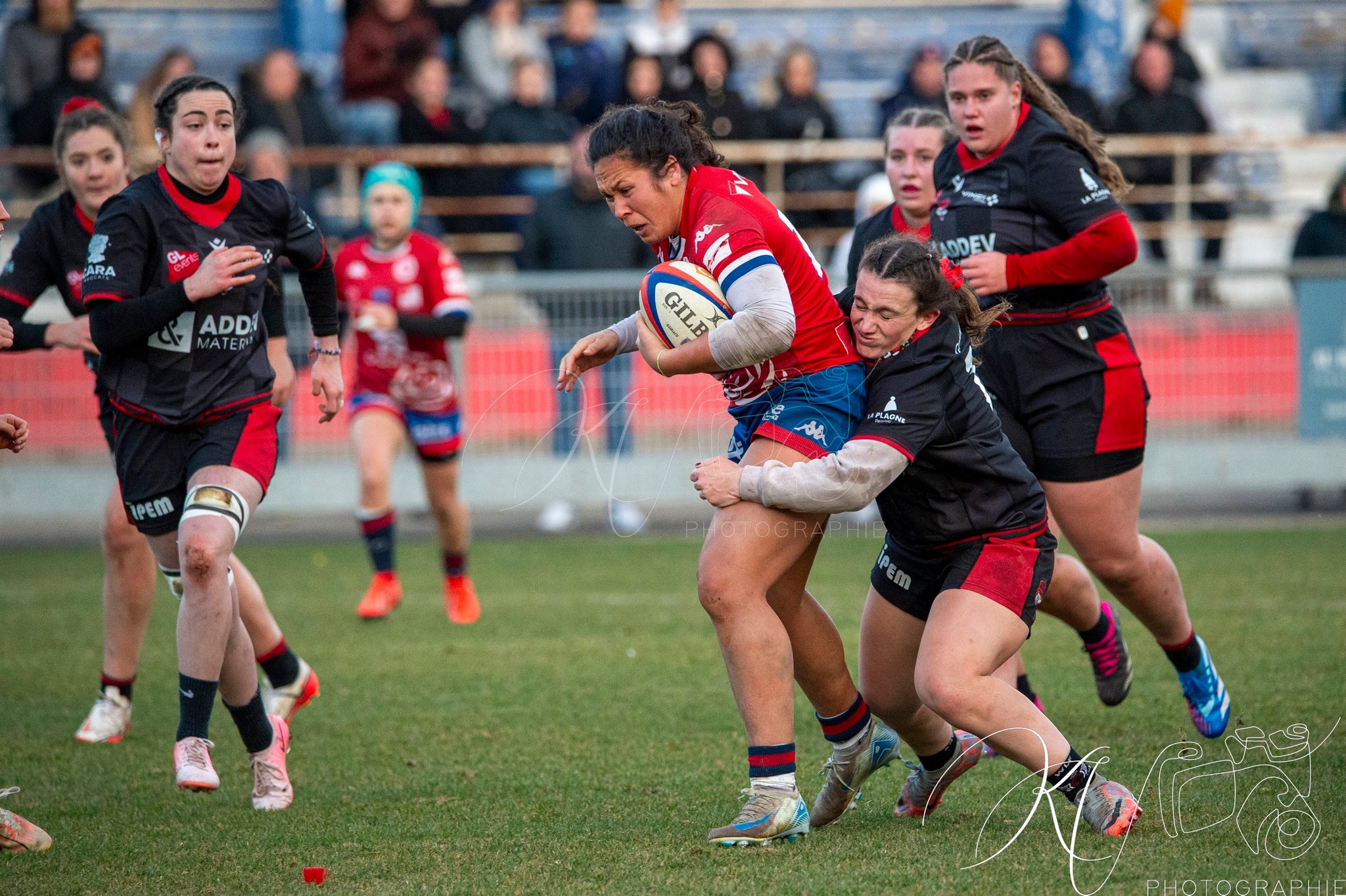  FC Grenoble Rugby - Lyon Olympique Universitaire - Rugby - FFR 2024 - Elite 1 Fém - FCG Amazones (8) vs (5) LOU (#FFR24E1FFCGLOU12) Photo by: Karine Valentin | Siuxy Sports 2024-12-14