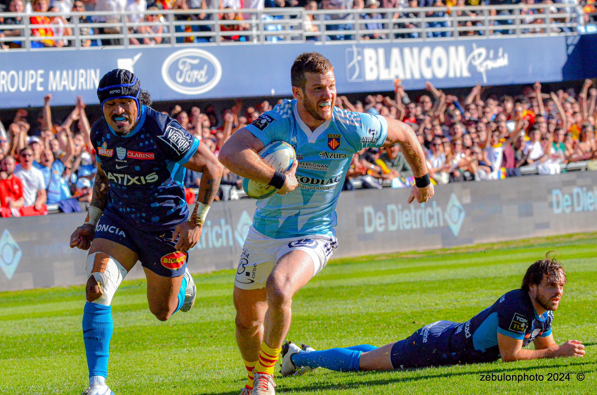  US Arlequins Perpignanais - Racing 92 - Rugby - TOP 14 - Perpignan (26) vs (5) Racing 92 (#TOP1424USAPR9202) Photo by: Photo Zebulon | Siuxy Sports 2024-02-03