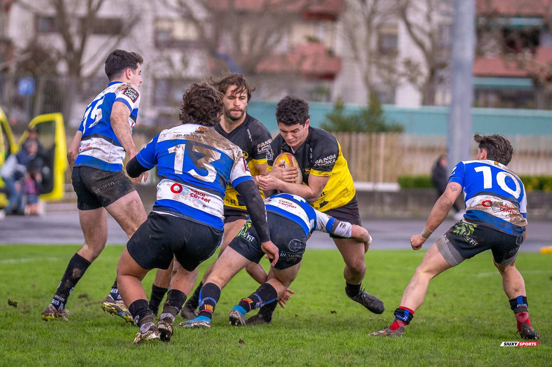Peio ARRATE ZELAIA - Noah COOPER -  Getxo Artea Rugby Taldea - Club de Rugby Sant Cugat - Rugby - Élite Div Honor B masculina - Getxo (17) vs (5) Sant Cugat (#E24DBMGETSC03) Photo by: Fredy Monfoto | Siuxy Sports 2024-03-03