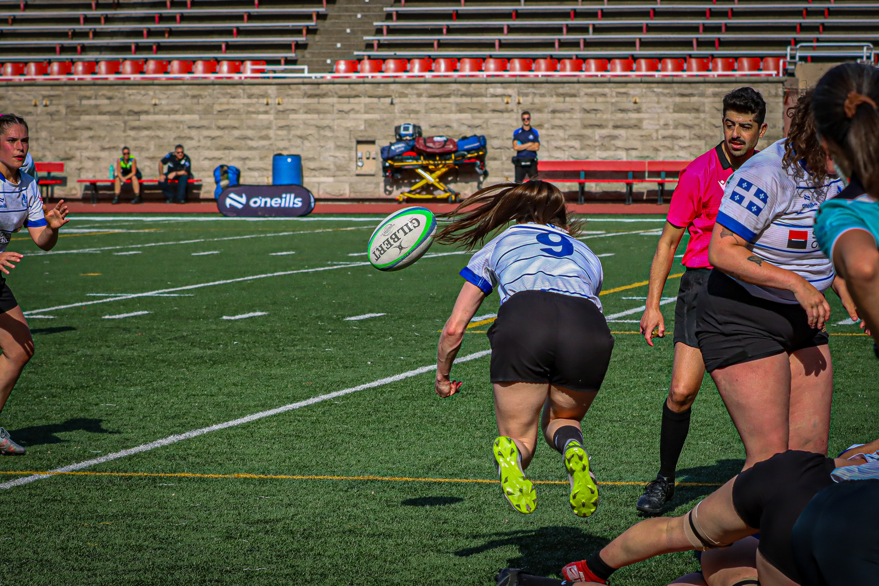  Équipe féminine - Rugby Québec - Ontario Blues (w) - Rugby - QORC-CROQ 2024 - FINALS - QUÉBEC EST (37) VS (13) ONTARIO EST - 1ST POSITION - Reel Mayarts (#QORC24QCEONE16) Photo by: Photo Mayarts | Siuxy Sports 2024-06-01