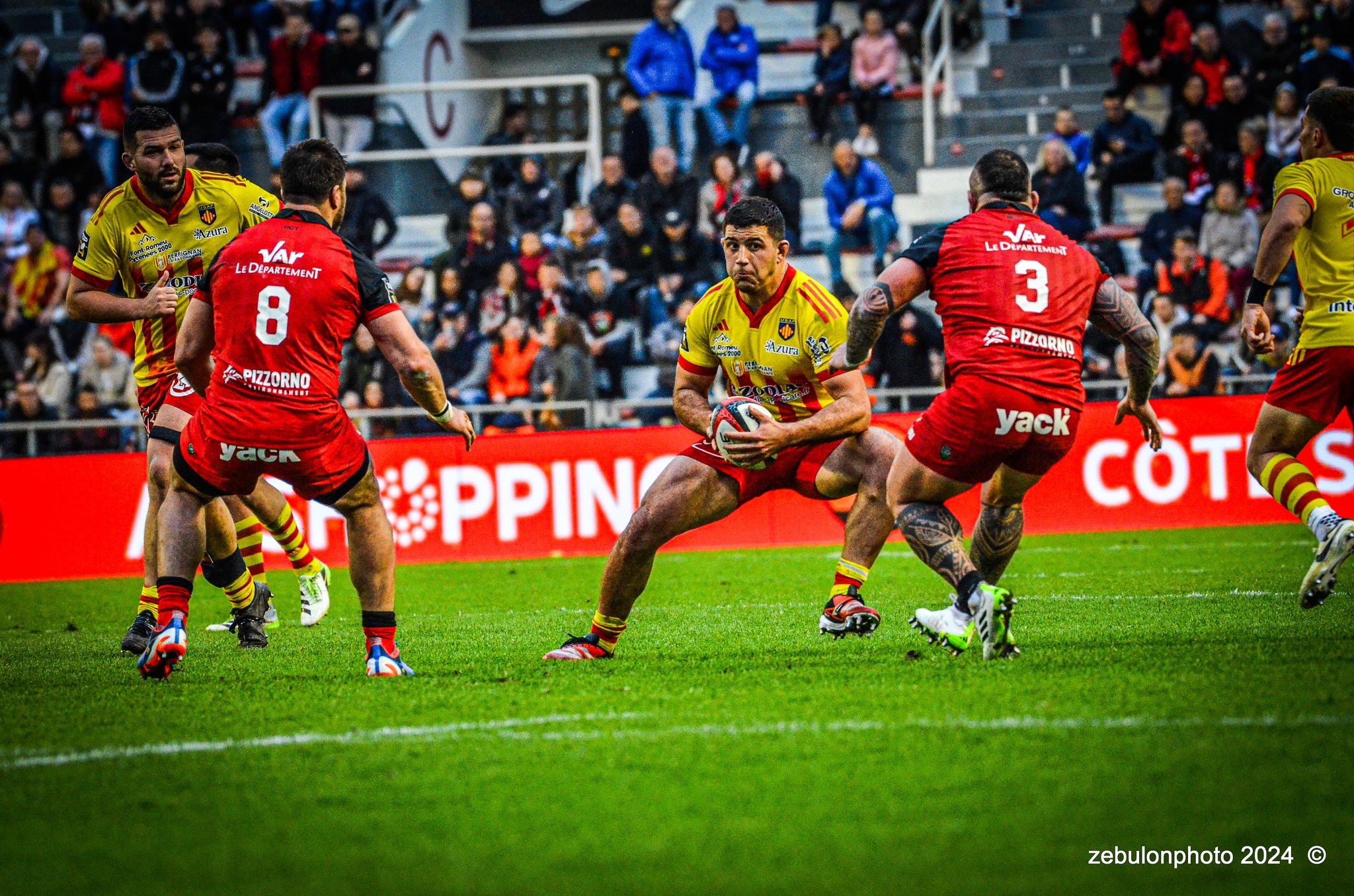  RC Toulonnais - US Arlequins Perpignanais - Rugby - TOP 14 - Toulon (44) vs (22) Perpignan (#TOP1424RCTUSAP03) Photo by: Photo Zebulon | Siuxy Sports 2024-03-02