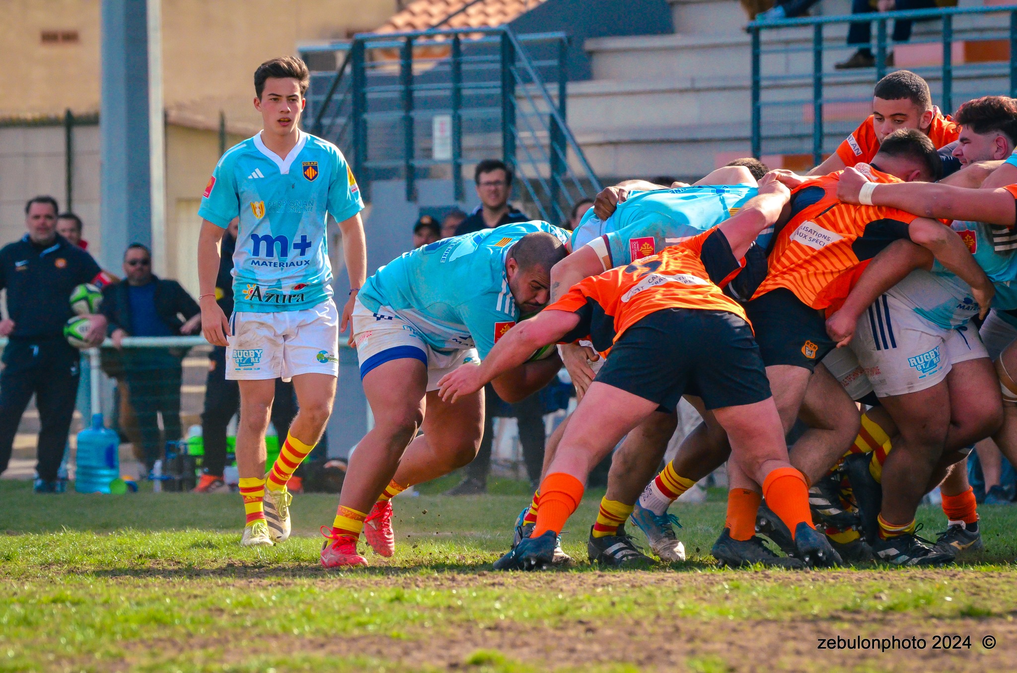  Racing Club Narbonnais - US Arlequins Perpignanais - Rugby - Espoirs - Narbonne vs USAP (#ESP24RCNUSAP02) Photo by: Photo Zebulon | Siuxy Sports 2024-02-17