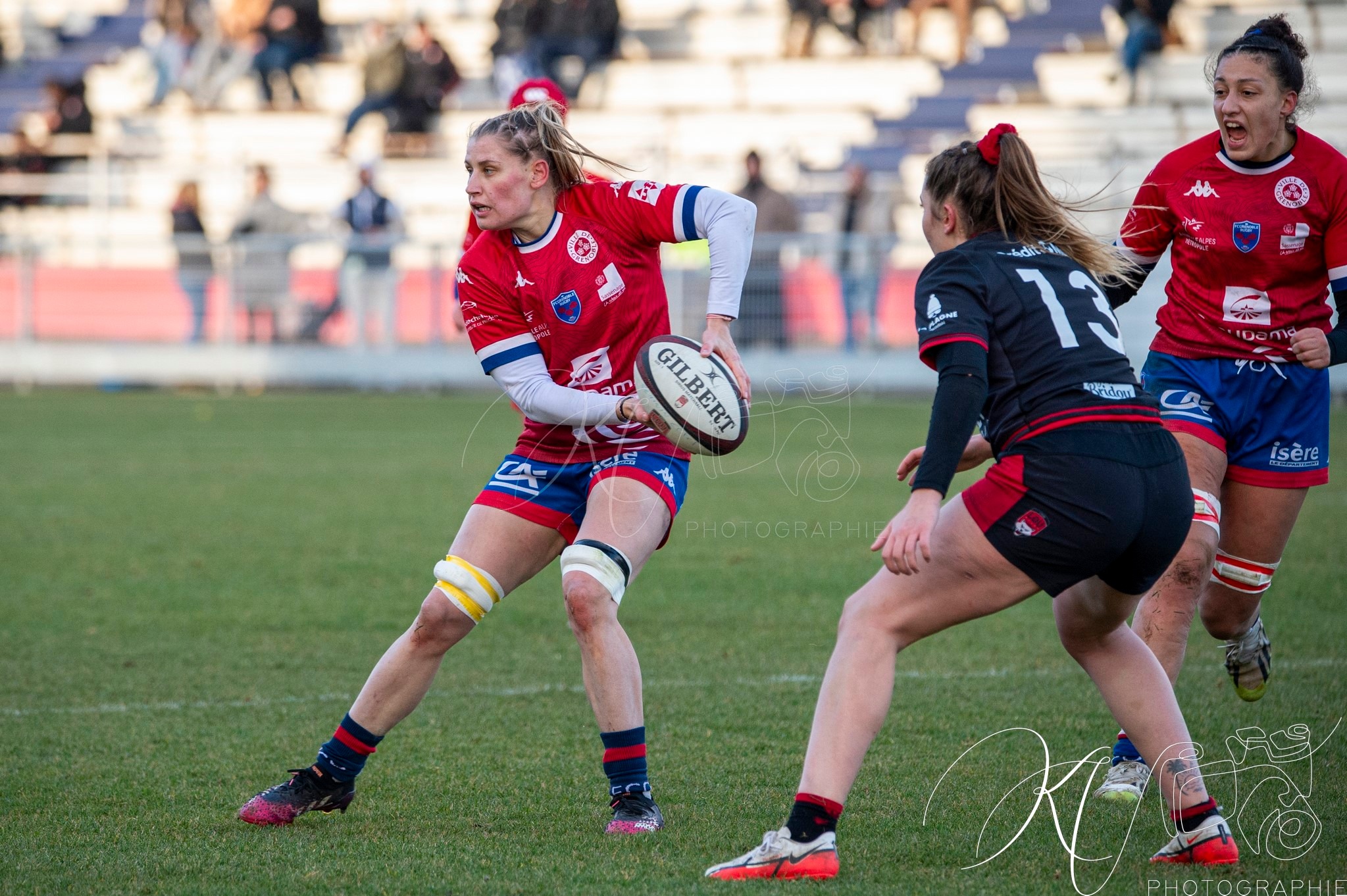  FC Grenoble Rugby - Lyon Olympique Universitaire - Rugby - FFR 2024 - Elite 1 Fém - FCG Amazones (8) vs (5) LOU (#FFR24E1FFCGLOU12) Photo by: Karine Valentin | Siuxy Sports 2024-12-14