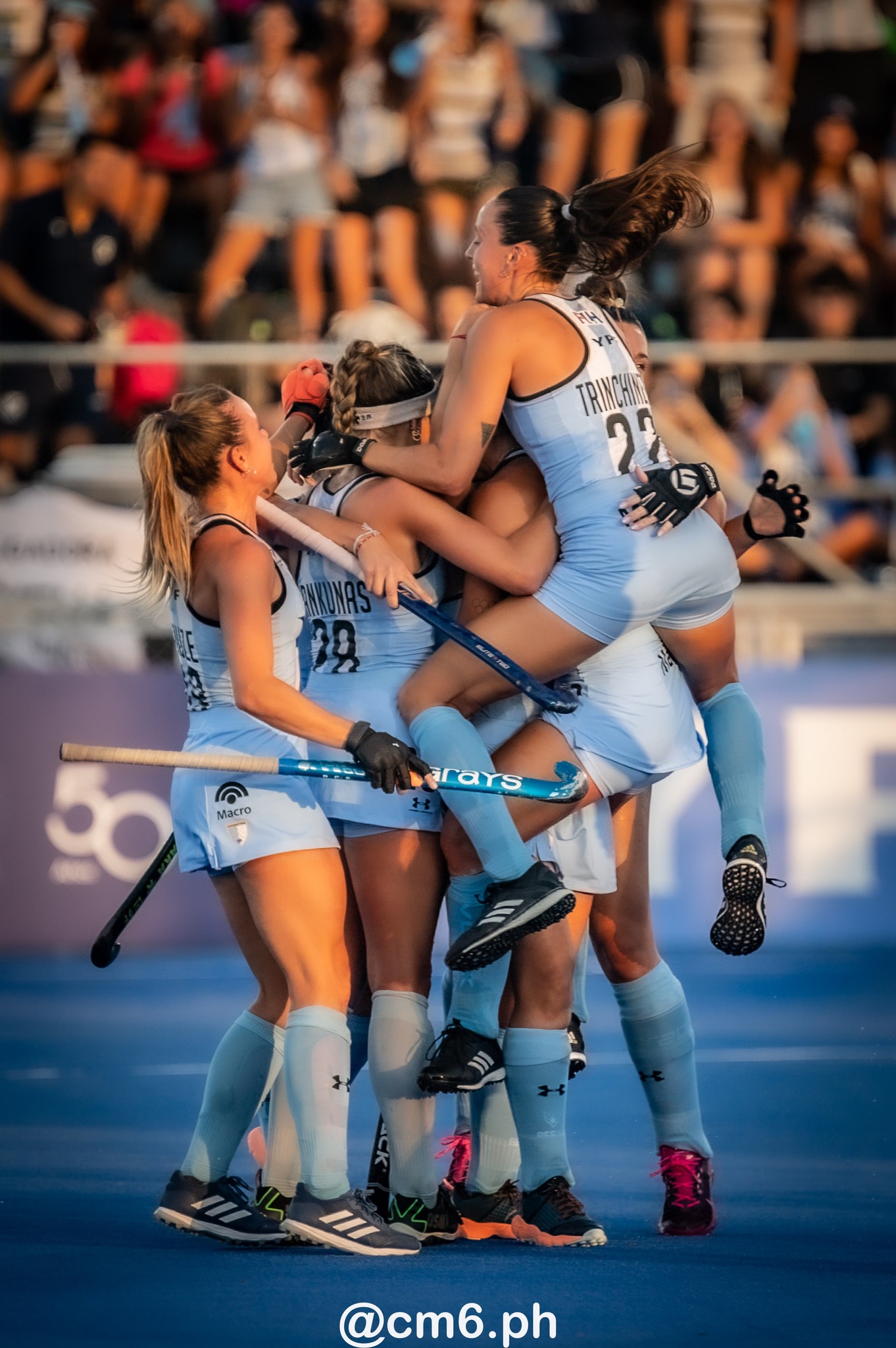 Julieta JANKUNAS - Eugenia TRINCHINETTI -  Selección femenina de hockey sobre césped de Argentina - Netherlands women's national field hockey team - Field hockey - FIH Pro League Fem 2023-2024 - Argentina (1) vs (4) Netherlands (#FIHPF24ARGNET12) Photo by: Christian Mas | Siuxy Sports 2023-12-08