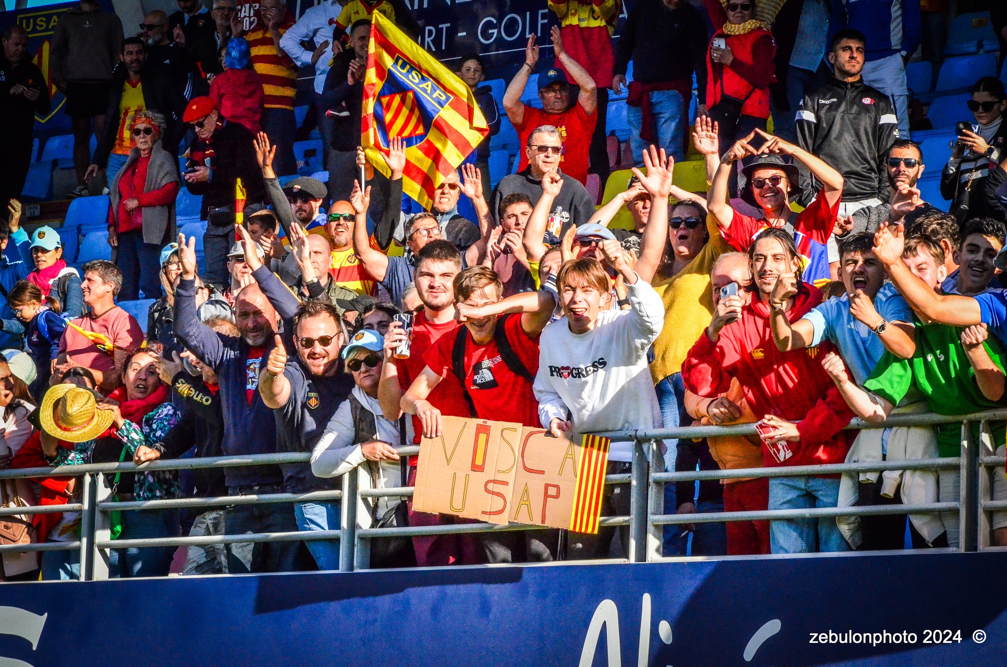  US Arlequins Perpignanais - Lyon Olympique Universitaire - Rugby - FFR 2024 - TOP14 - USAP (51) VS (20) LOU (#FFR24T14USALOU04) Photo by: Photo Zebulon | Siuxy Sports 2024-04-20