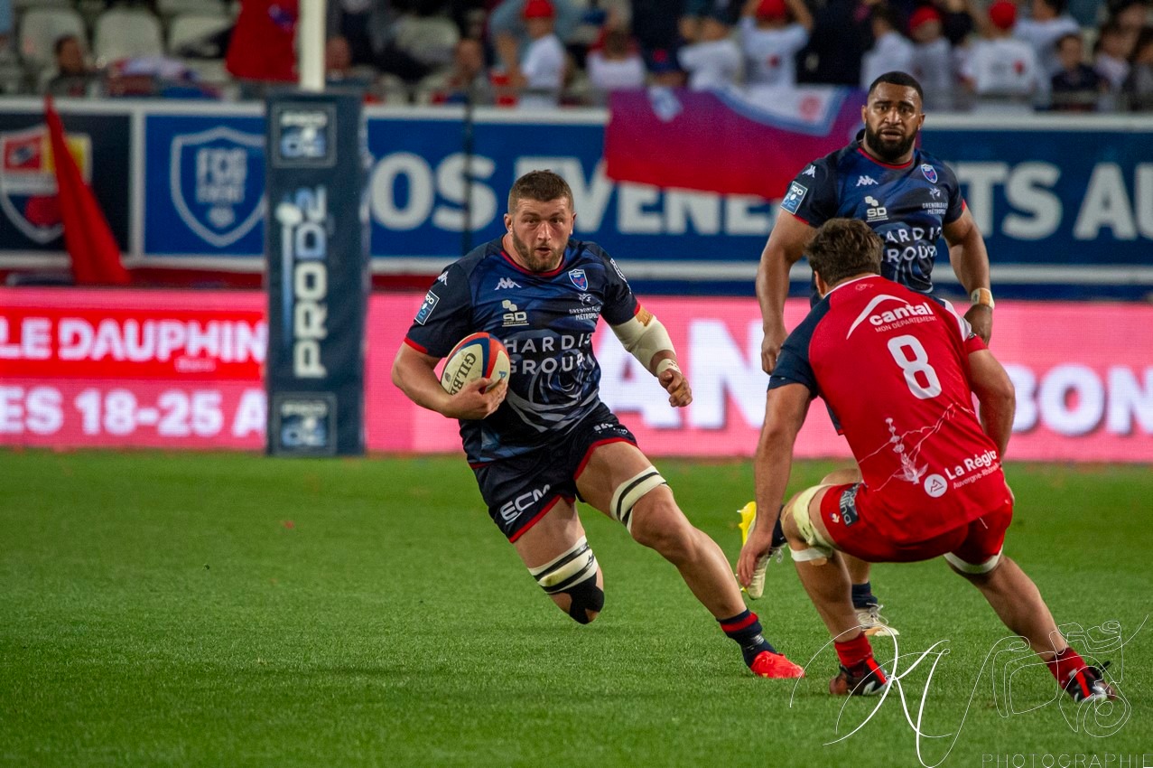 Pio MUARUA -  FC Grenoble Rugby - Stade Aurillacois - Rugby - FFR - 2024 PRO D2 - FC Grenoble (55) vs (10) Aurillac (#FFR24T14FCGAUR04) Photo by: Karine Valentin | Siuxy Sports 2024-04-12