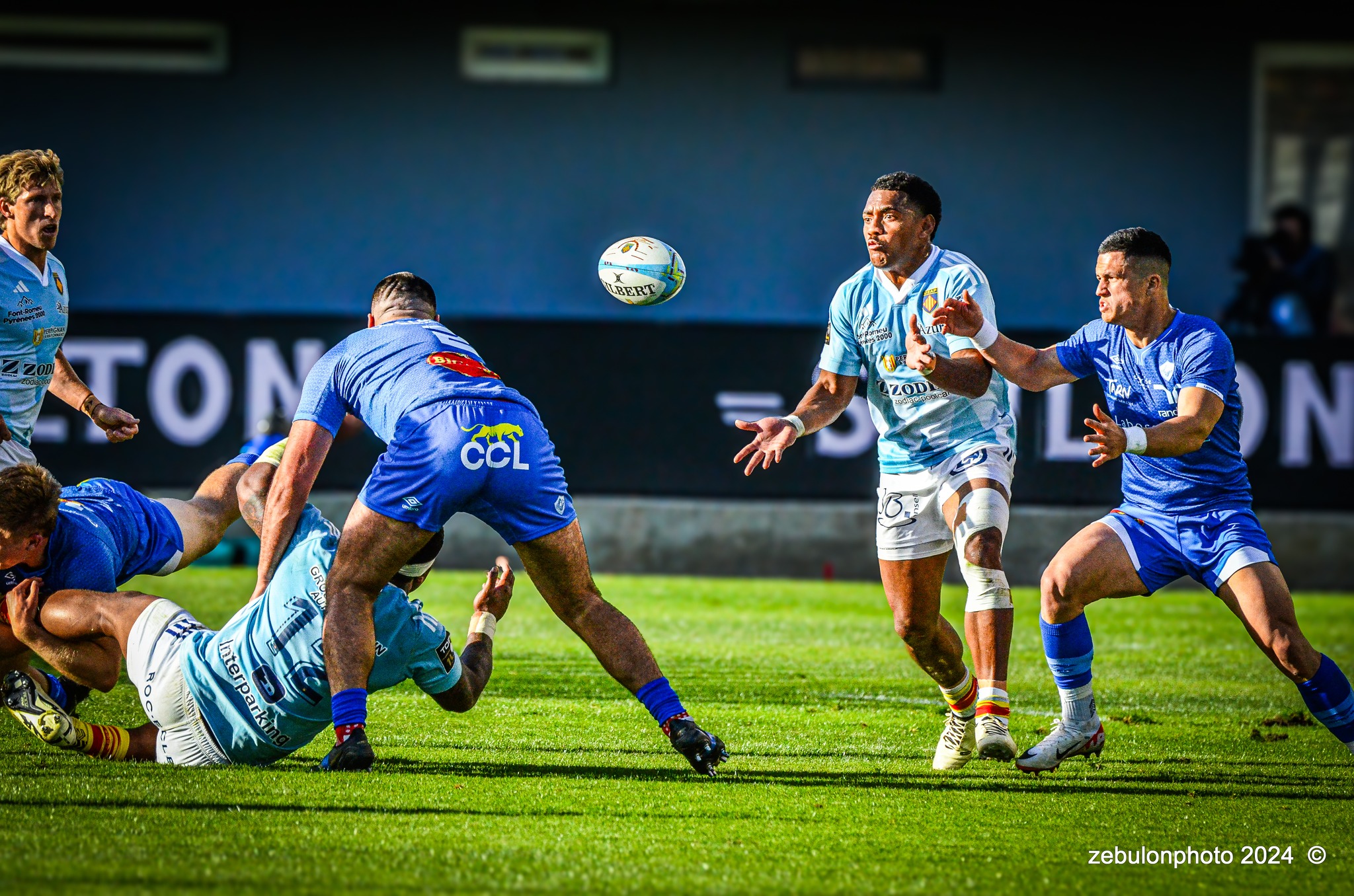 US Arlequins Perpignanais - Castres Olympique - Rugby - FFR 2024 - Top14 - USAP (43) vs (12) Castres  (#FFR24TOPPERCAS03) Photo by: Photo Zebulon | Siuxy Sports 2024-03-30