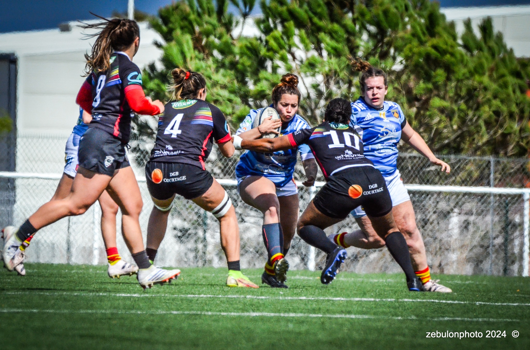  US Arlequins Perpignanais - RC Toulonnais - Rugby - FFR 2024 - Fed 2 Fém - USAP XV (5) vs (10) Toulon    (#FFR24F2FPERTOU03) Photo by: Photo Zebulon | Siuxy Sports 2024-03-31