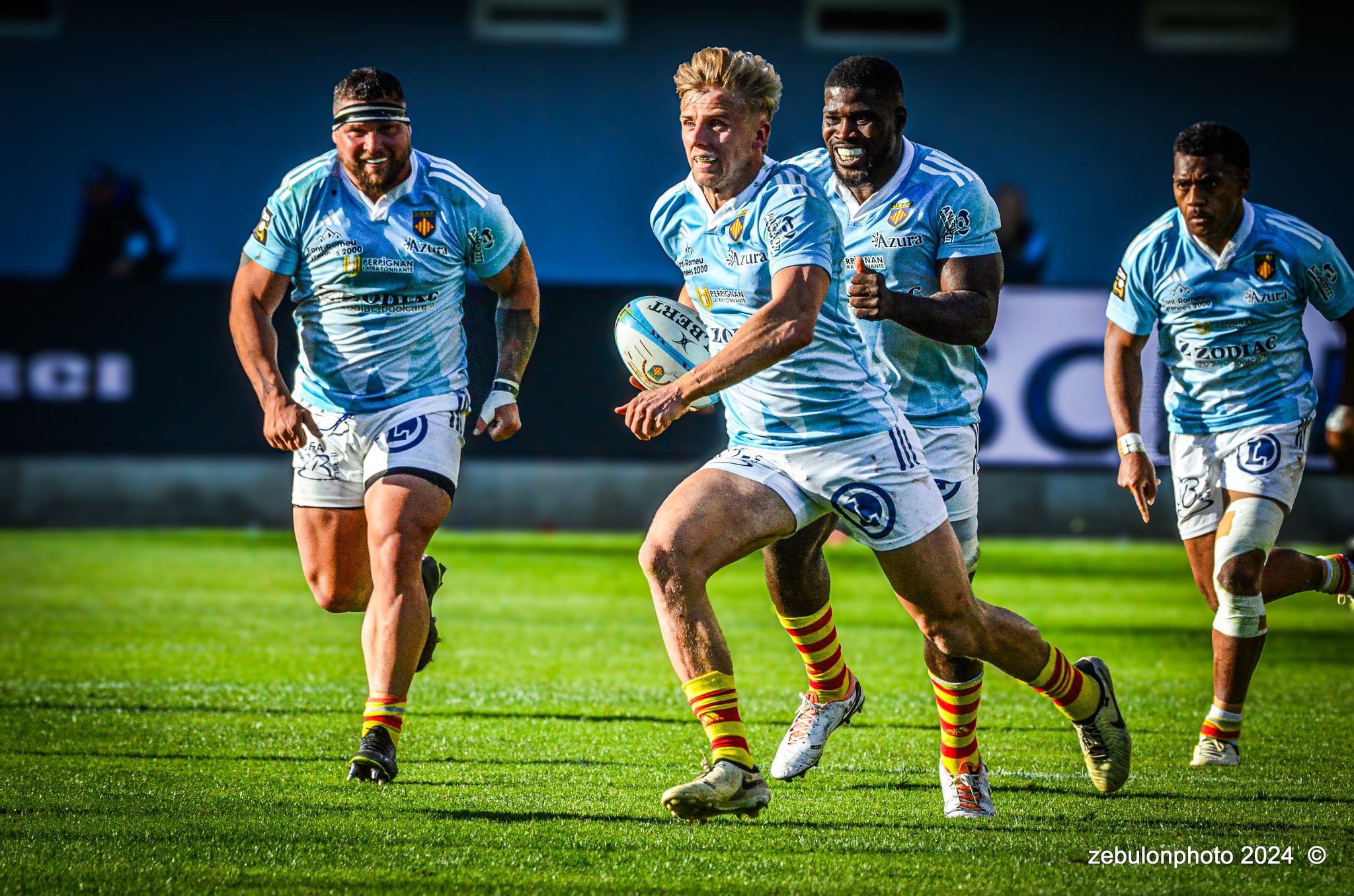  US Arlequins Perpignanais - Castres Olympique - Rugby - FFR 2024 - Top14 - USAP (43) vs (12) Castres  (#FFR24TOPPERCAS03) Photo by: Photo Zebulon | Siuxy Sports 2024-03-30