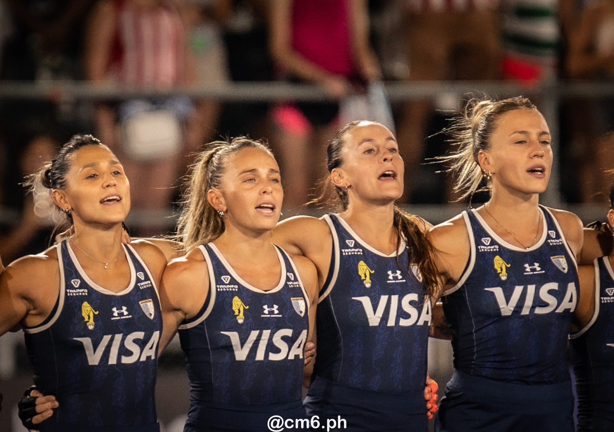Agustina GORZELANY - Julieta JANKUNAS - Victoria SAUZE VALDEZ - Eugenia TRINCHINETTI -  Selección femenina de hockey sobre césped de Argentina - Germany women's national field hockey team - Field hockey - FIH Pro League Fem 2023-2024 - Argentina (3) vs (1) Germany (#FIHPF24ARGGER02) Photo by: Christian Mas | Siuxy Sports 2024-02-16