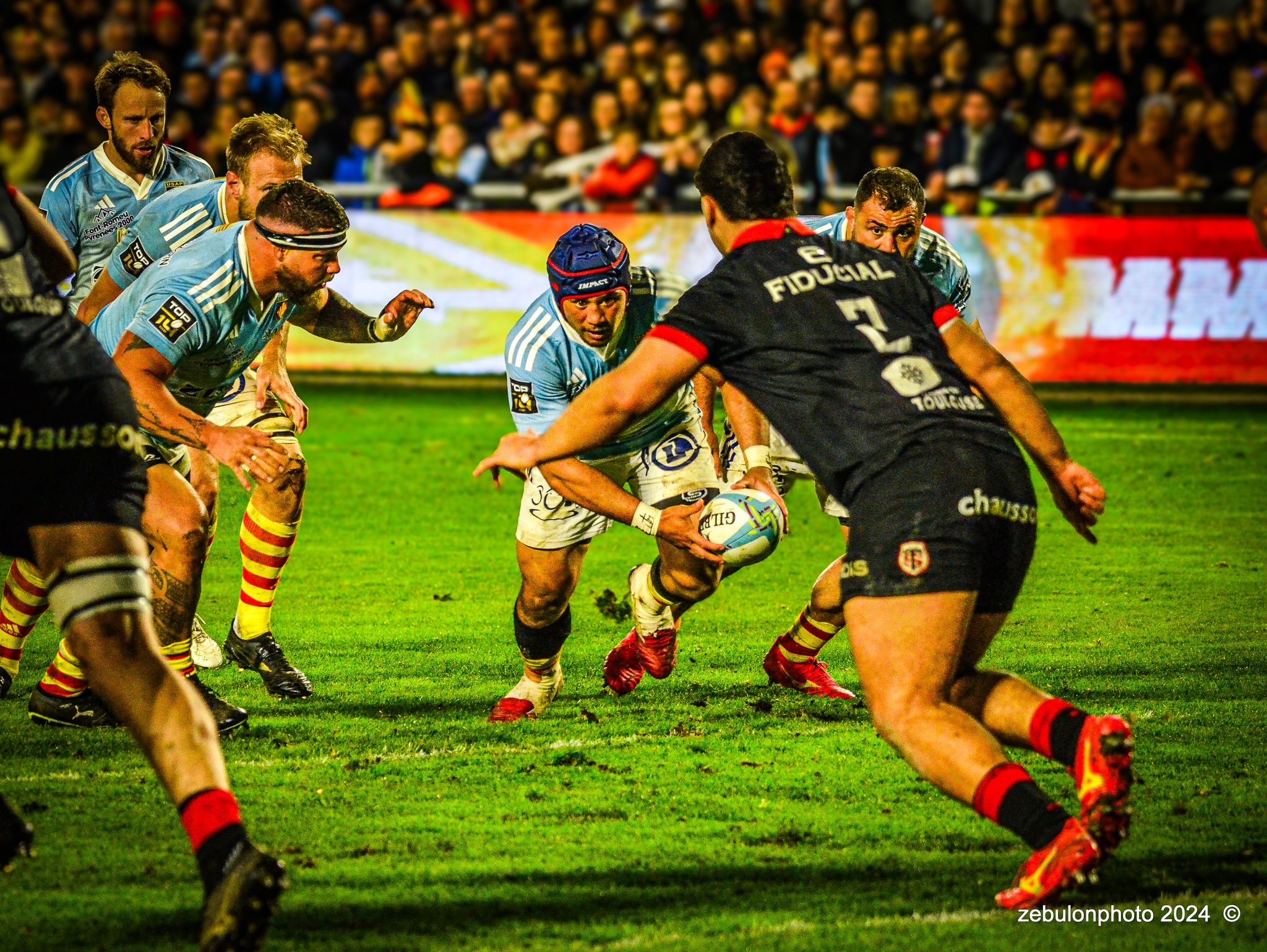  US Arlequins Perpignanais - RC Toulonnais - Rugby - TOP 14 - Perpignan (27) vs (17) RC Toulonnais (#TOP1424USAPRCT03) Photo by: Photo Zebulon | Siuxy Sports 2024-03-09