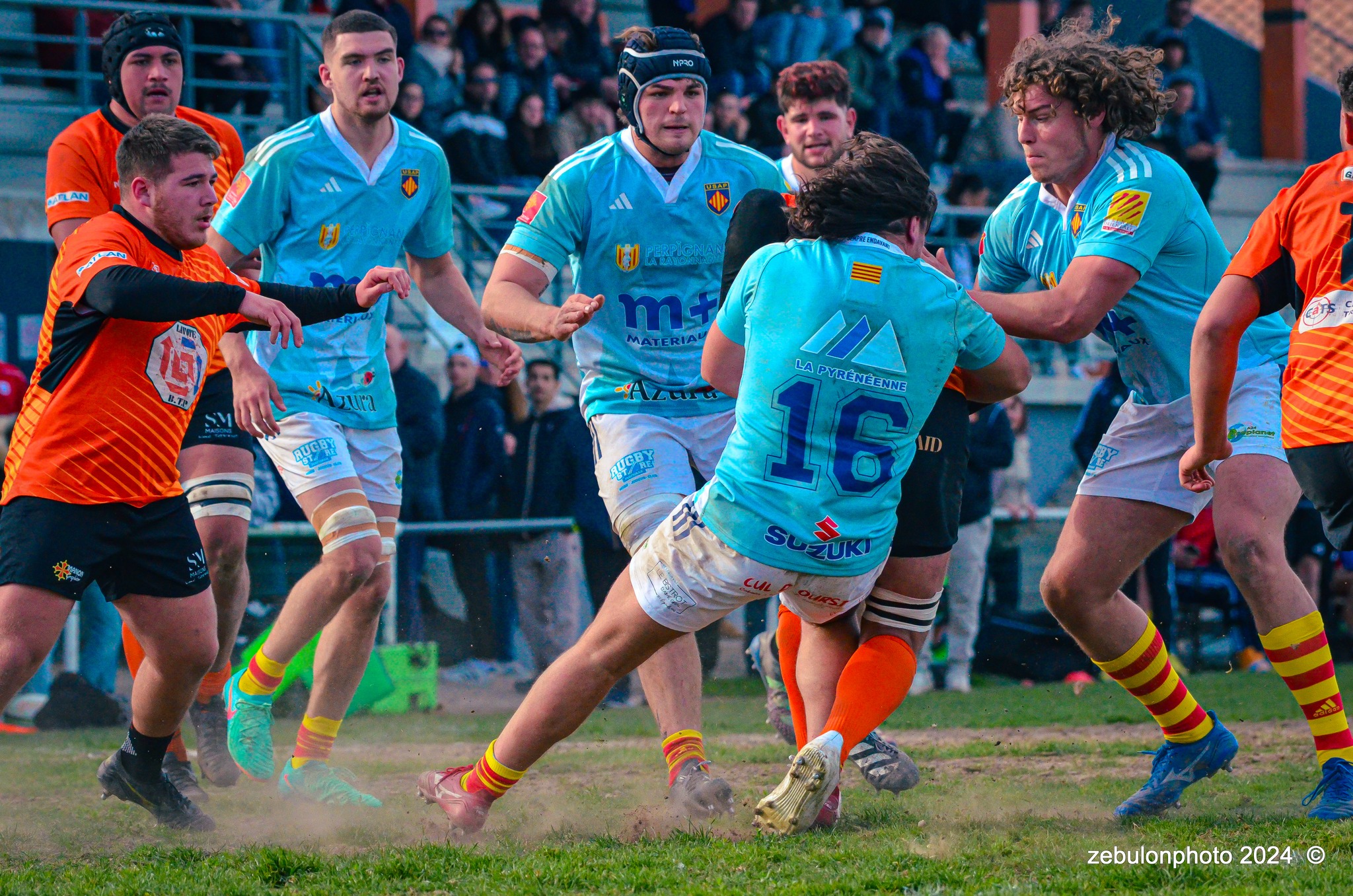  Racing Club Narbonnais - US Arlequins Perpignanais - Rugby - Espoirs - Narbonne vs USAP (#ESP24RCNUSAP02) Photo by: Photo Zebulon | Siuxy Sports 2024-02-17