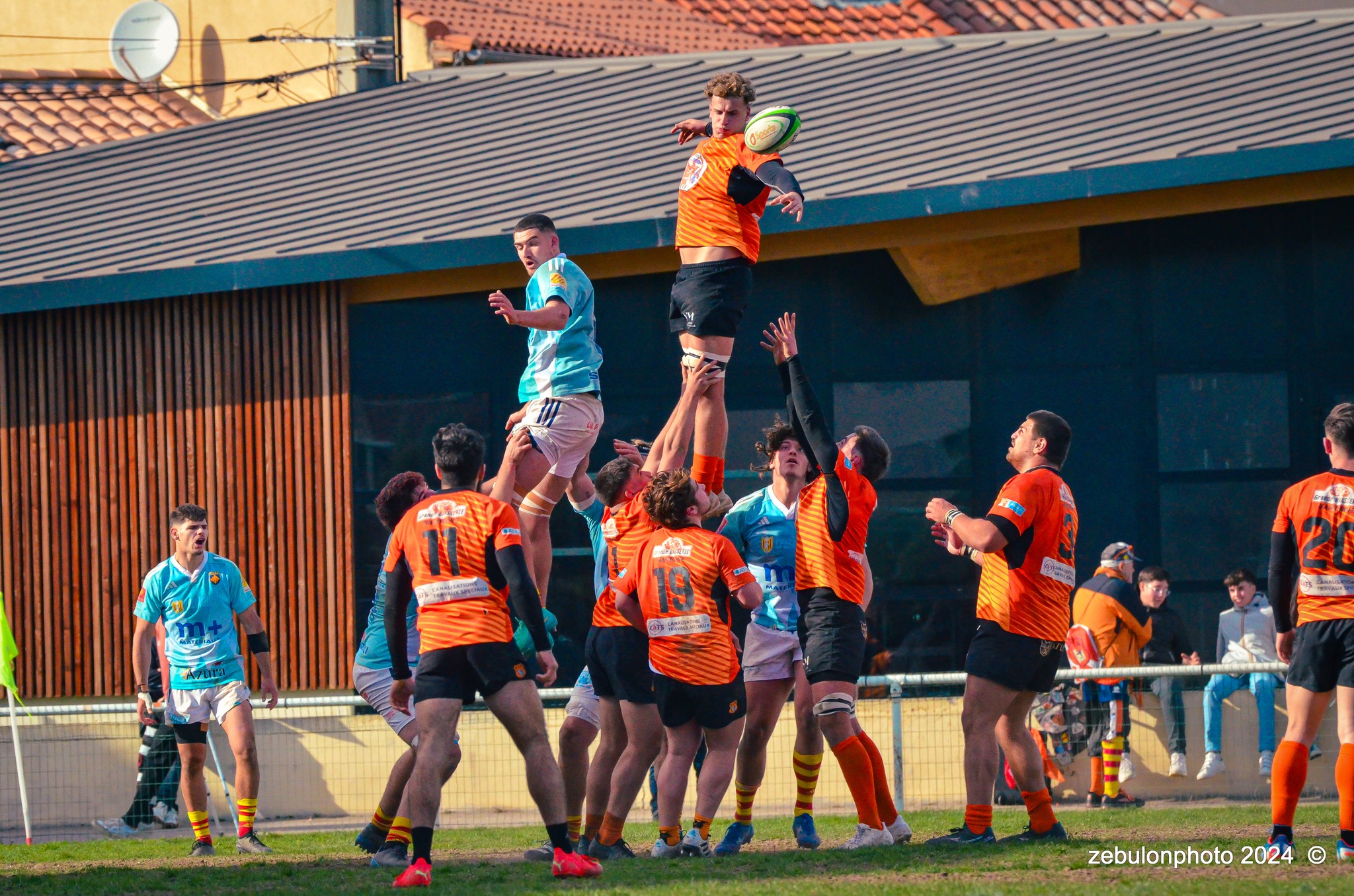  Racing Club Narbonnais - US Arlequins Perpignanais - Rugby - Espoirs - Narbonne vs USAP (#ESP24RCNUSAP02) Photo by: Photo Zebulon | Siuxy Sports 2024-02-17