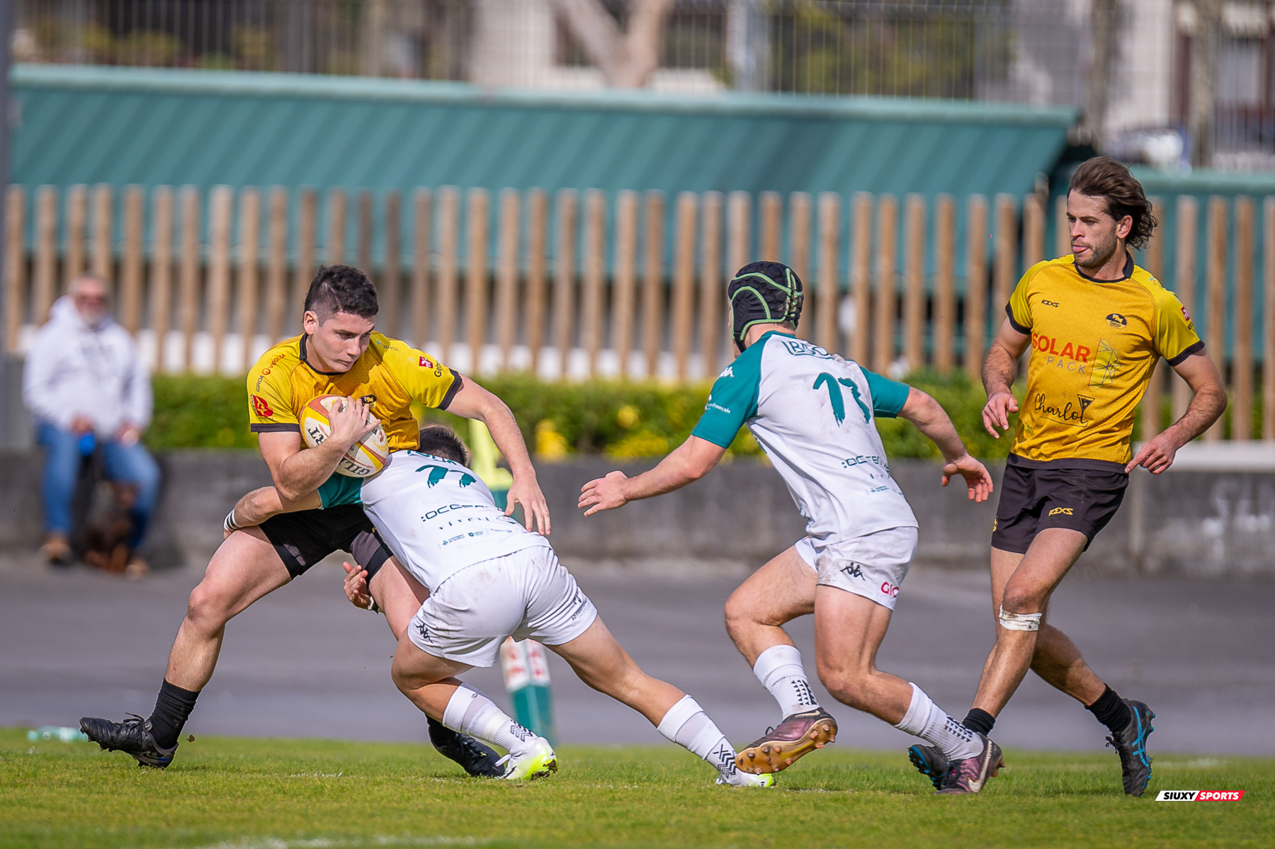 Peio ARRATE ZELAIA - Noah COOPER -  Getxo Artea Rugby Taldea - Rugby Club Valencia - Rugby - FER 2024 - DHB - Getxo RT (14) vs (16) Valencia RC (#FER24DHBGRTVRC01) Photo by: Fredy Monfoto | Siuxy Sports 2024-01-28