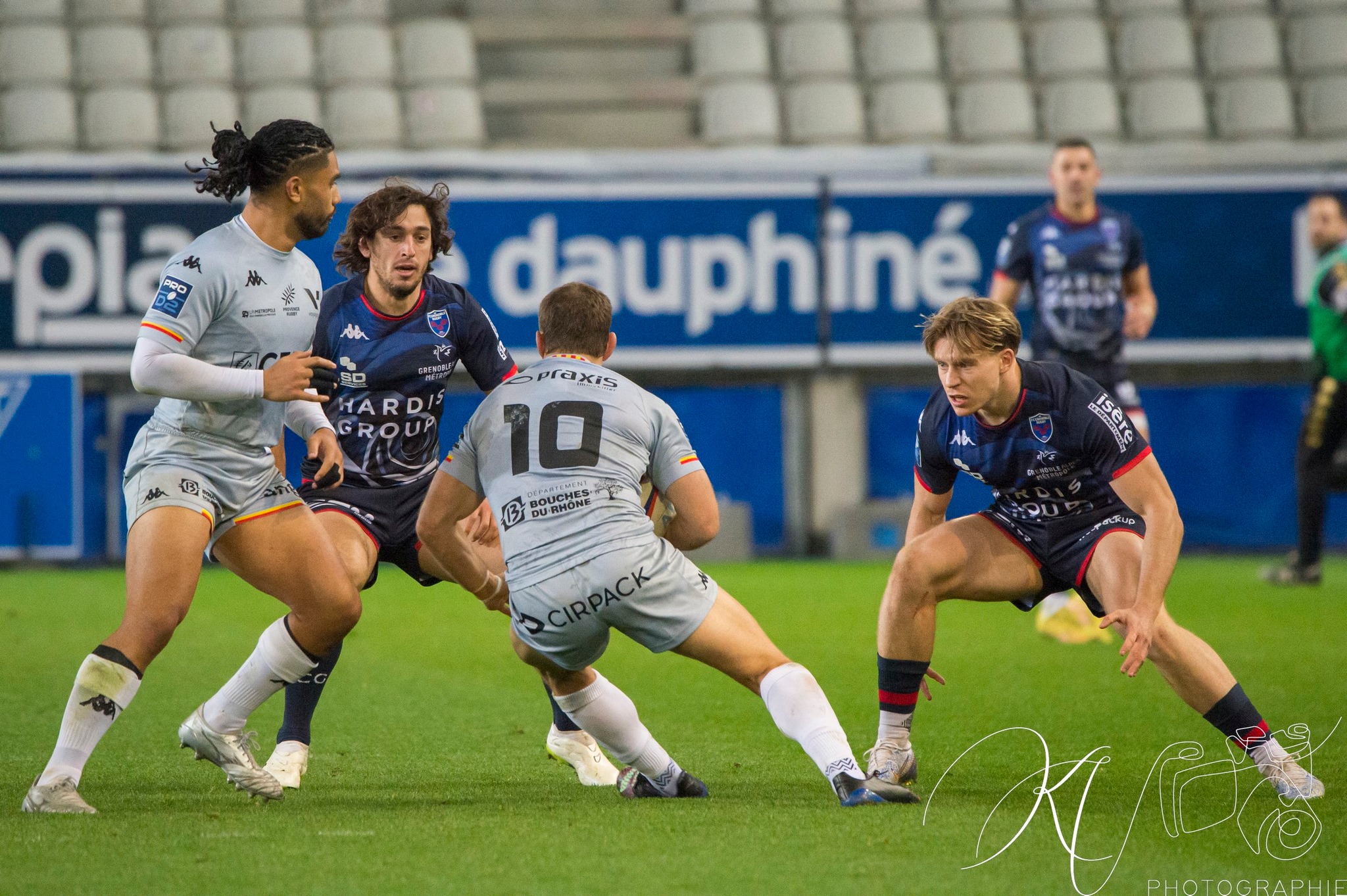 Bautista EZCURRA - Wilfried HULLEU -  FC Grenoble Rugby - Provence - Rugby - PRO D2 - FC GRENOBLE (45) VS (10) Provence Rugby (#2024PROD1FCGPRR01) Photo by: Karine Valentin | Siuxy Sports 2024-01-04