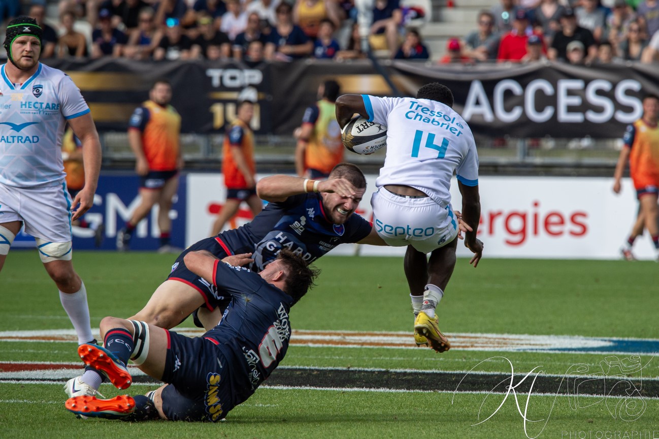  FC Grenoble Rugby - Montpellier Hérault Rugby - Rugby - FFR - 2024 - Access Match -  FC Grenoble (18) vs (20) Montpellier (#FFR24FCGMHR06) Photo by: Karine Valentin | Siuxy Sports 2024-06-16