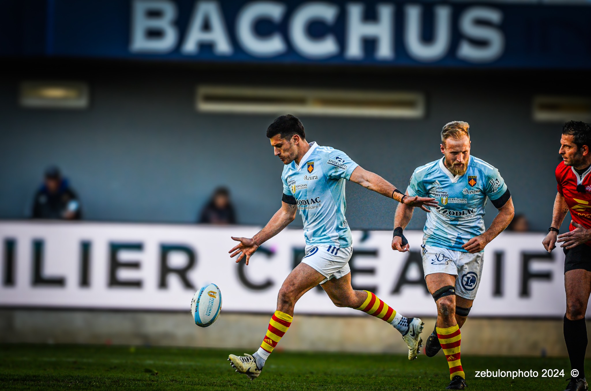  US Arlequins Perpignanais - Stade Rochelais - Rugby - TOP 14 - Perpignan (27) vs (15) La Rochelle (#TOP12USAPSR02) Photo by: Photo Zebulon | Siuxy Sports 2024-02-24