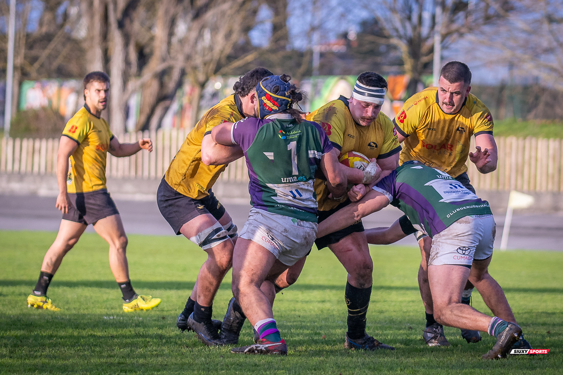 Mattew Edward BROADBENT - Juan Cruz RODRIGUEZ HERRERA -  Getxo Artea Rugby Taldea - Club Rugby Málaga - Rugby - FER 2024 - DHB - Getxo RT (52) vs (10) CR Malaga (#FER24DGBGETMAL02) Photo by: Fredy Monfoto | Siuxy Sports 2024-02-10