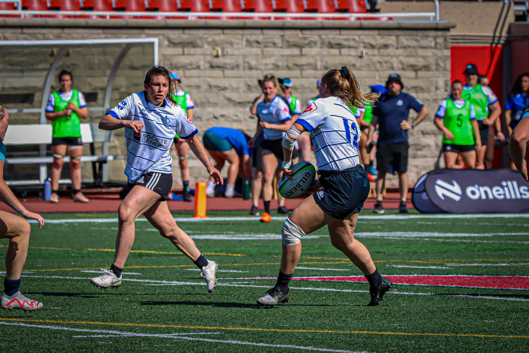  Équipe féminine - Rugby Québec - Ontario Blues (w) - Rugby - QORC-CROQ 2024 - FINALS - QUÉBEC EST (37) VS (13) ONTARIO EST - 1ST POSITION - Reel Mayarts (#QORC24QCEONE16) Photo by: Photo Mayarts | Siuxy Sports 2024-06-01