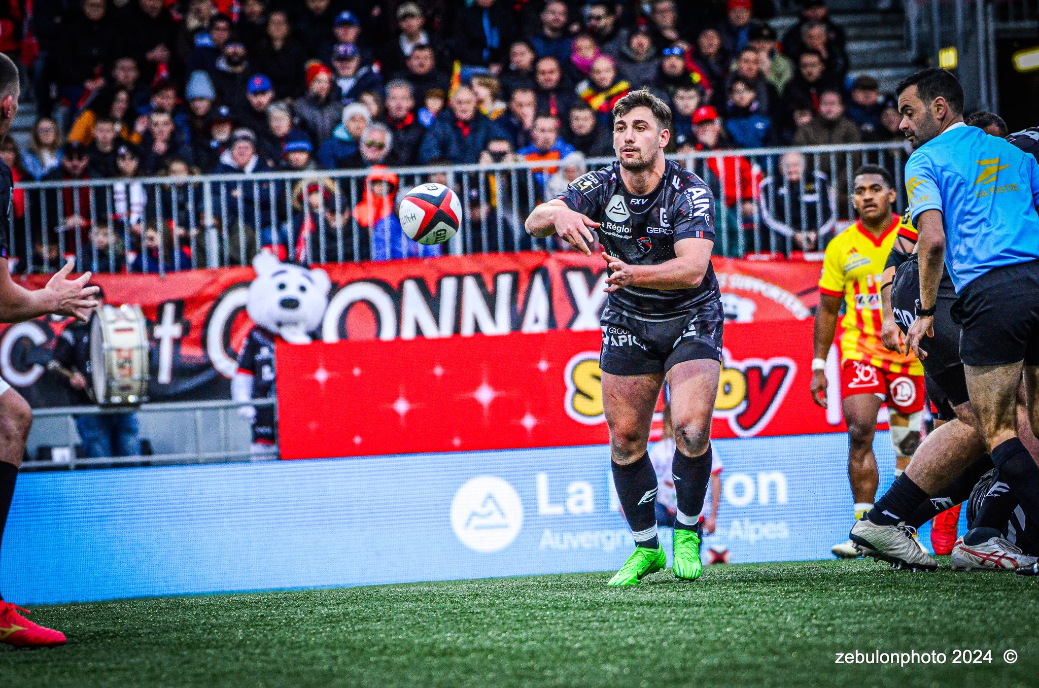  US Oyonnax Rugby - US Arlequins Perpignanais - Rugby - FFR - 2024 Top14 - Oyonnax (14) vs (15) USAP (#FFR24T14OYPP03) Photo by: Photo Zebulon | Siuxy Sports 2024-03-23