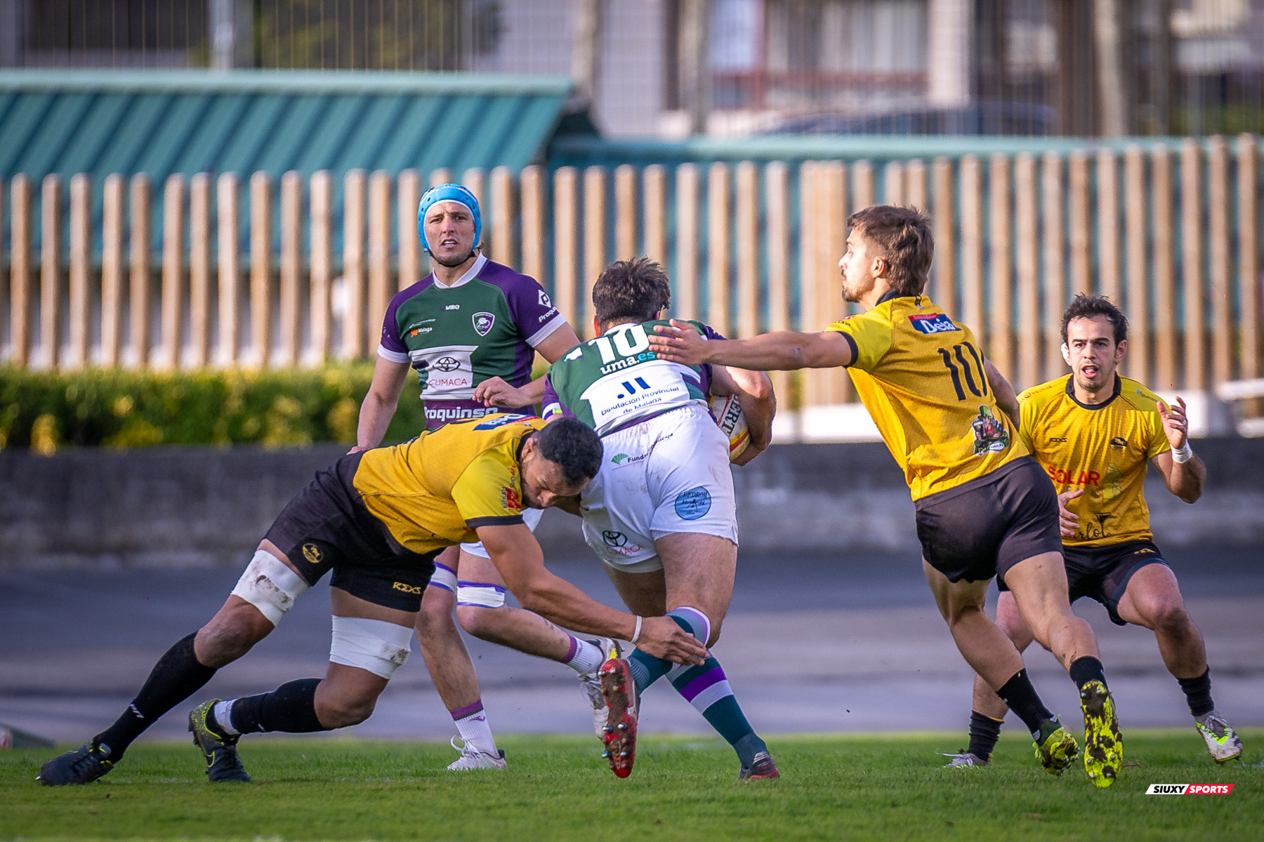 Anthony MATOTO - Juan Cruz RODRIGUEZ HERRERA -  Getxo Artea Rugby Taldea - Club Rugby Málaga - Rugby - FER 2024 - DHB - Getxo RT (52) vs (10) CR Malaga (#FER24DGBGETMAL02) Photo by: Fredy Monfoto | Siuxy Sports 2024-02-10