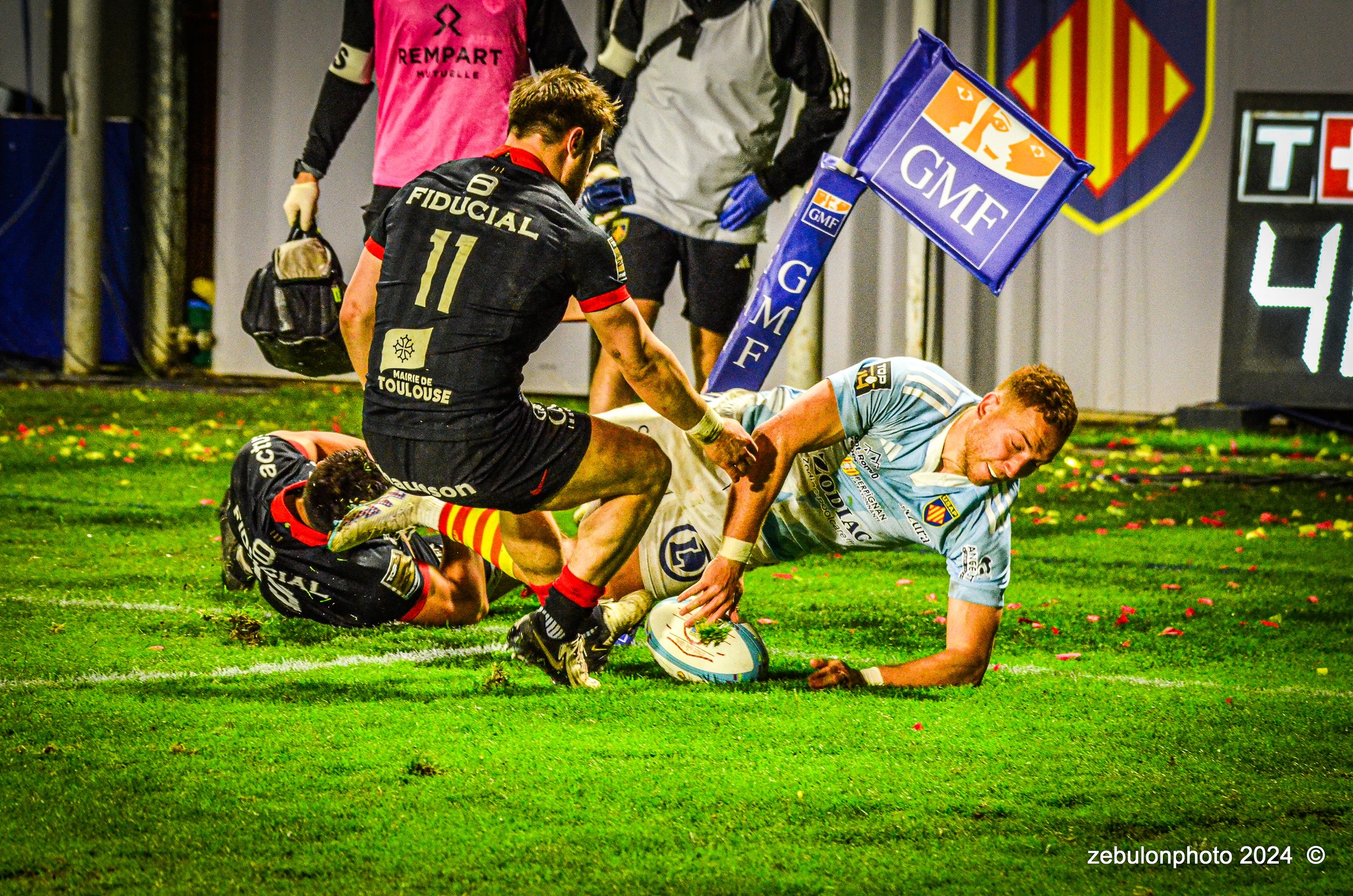  US Arlequins Perpignanais - RC Toulonnais - Rugby - TOP 14 - Perpignan (27) vs (17) RC Toulonnais (#TOP1424USAPRCT03) Photo by: Photo Zebulon | Siuxy Sports 2024-03-09