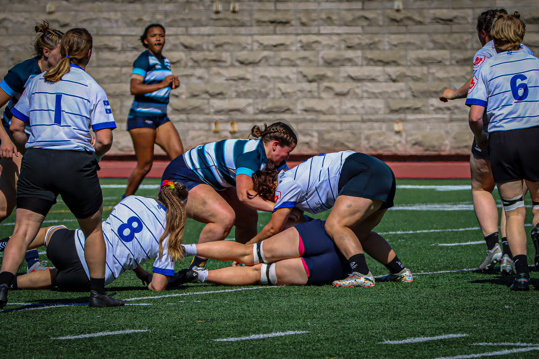  Équipe féminine - Rugby Québec - Ontario Blues (w) - Rugby - QORC-CROQ 2024 - FINALS - QUÉBEC EST (37) VS (13) ONTARIO EST - 1ST POSITION - Reel Mayarts (#QORC24QCEONE16) Photo by: Photo Mayarts | Siuxy Sports 2024-06-01