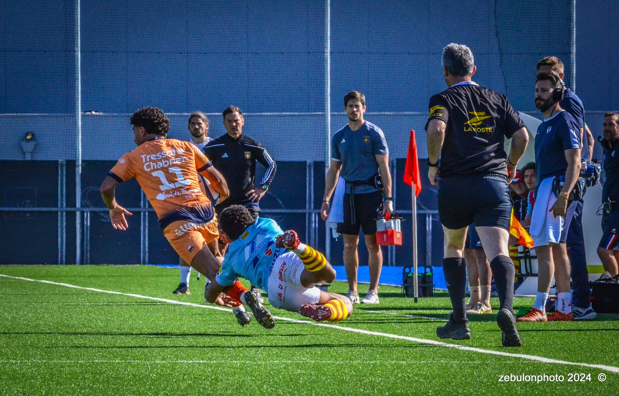  Montpellier Hérault Rugby - US Arlequins Perpignanais - Rugby - 2024 Espoirs - Montpellier (18) vs (7) Perpignan (#ESP24MHRUSAP03) Photo by: Photo Zebulon | Siuxy Sports 2024-03-16